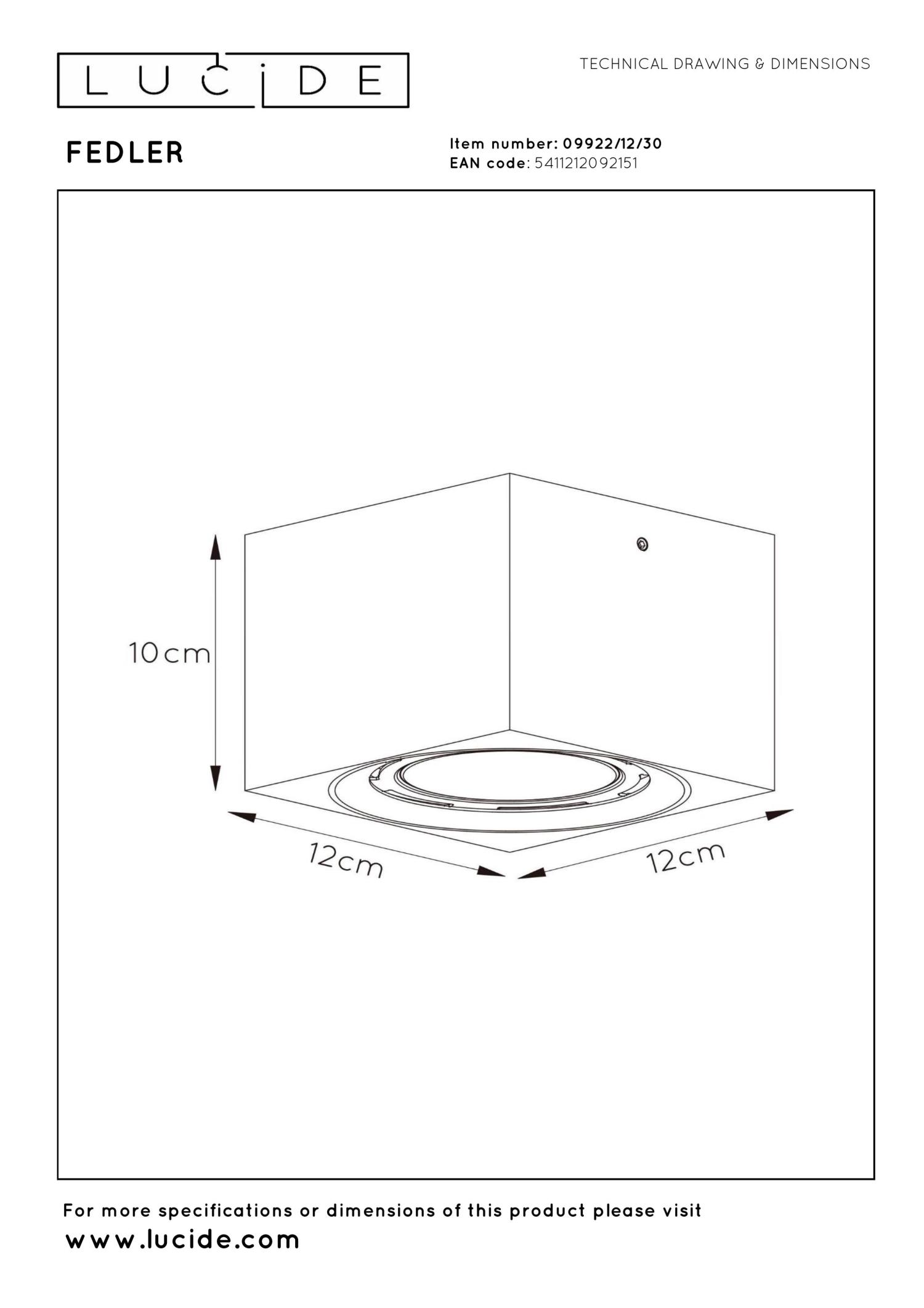 Fedler Ceiling Lights - Matt Black