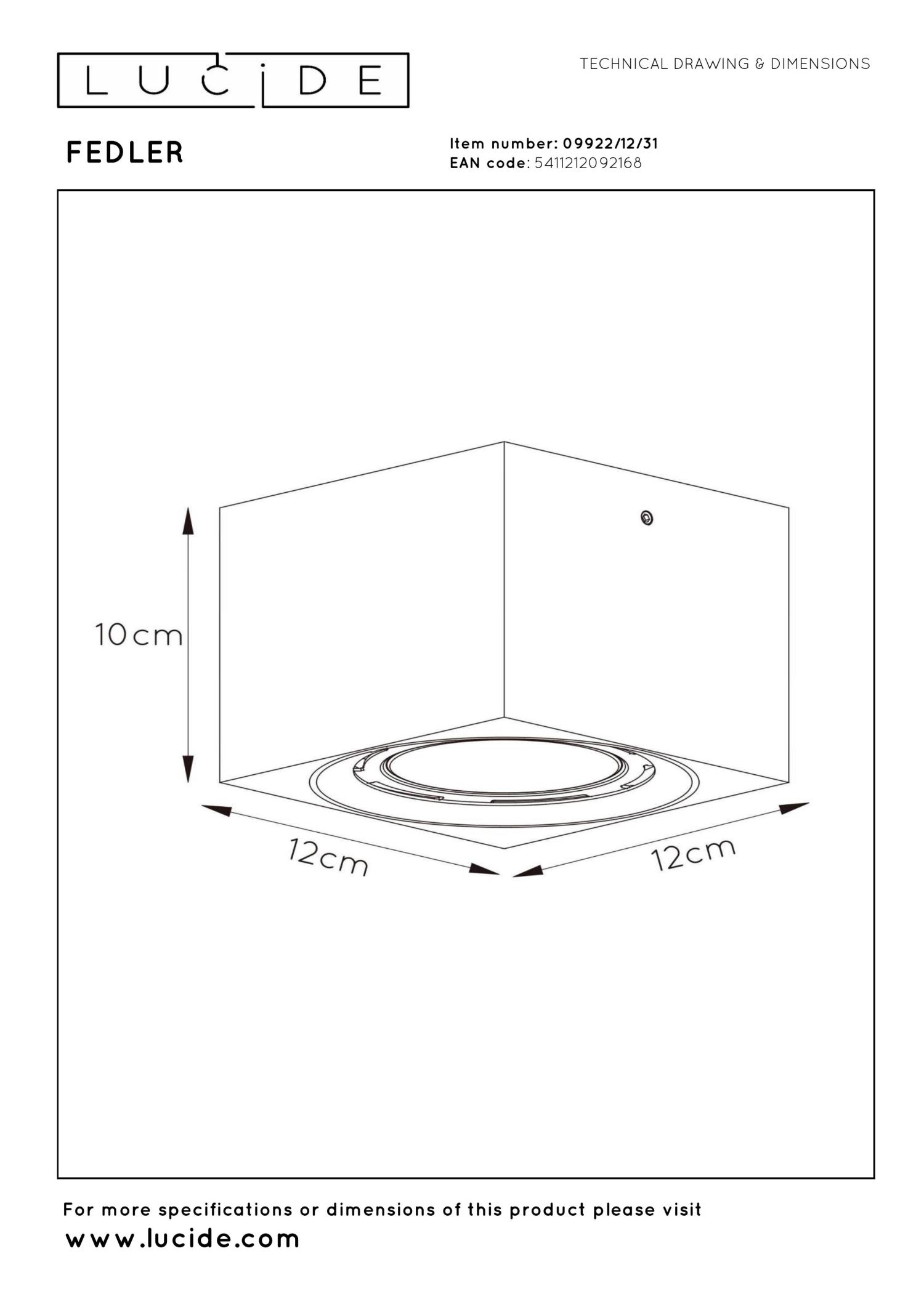 Fedler Ceiling Lights - Matt Black