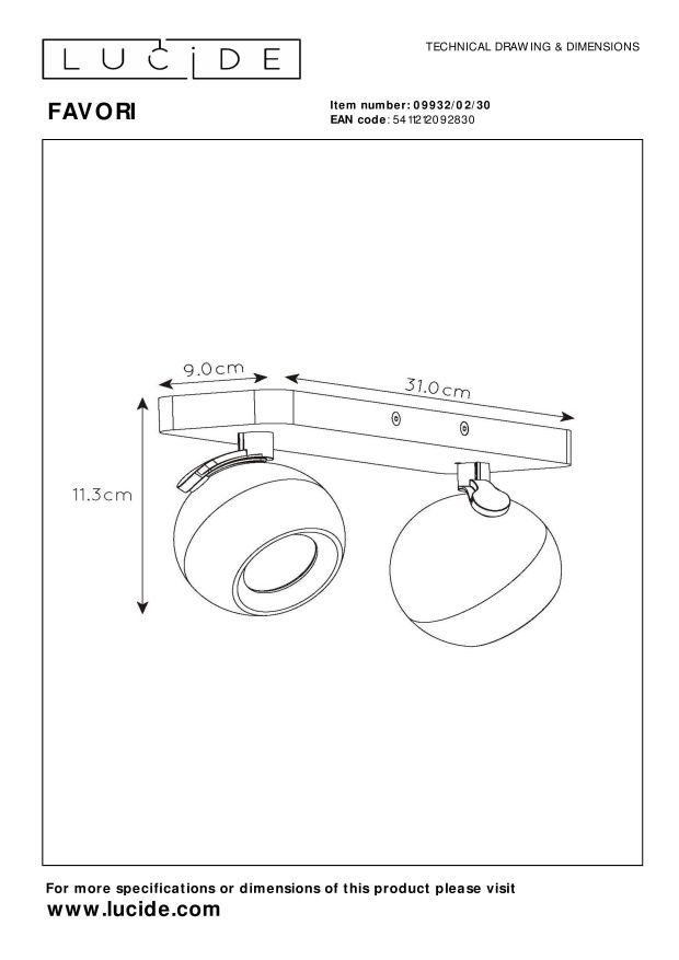 Favori Ceiling Lights - Matt Black