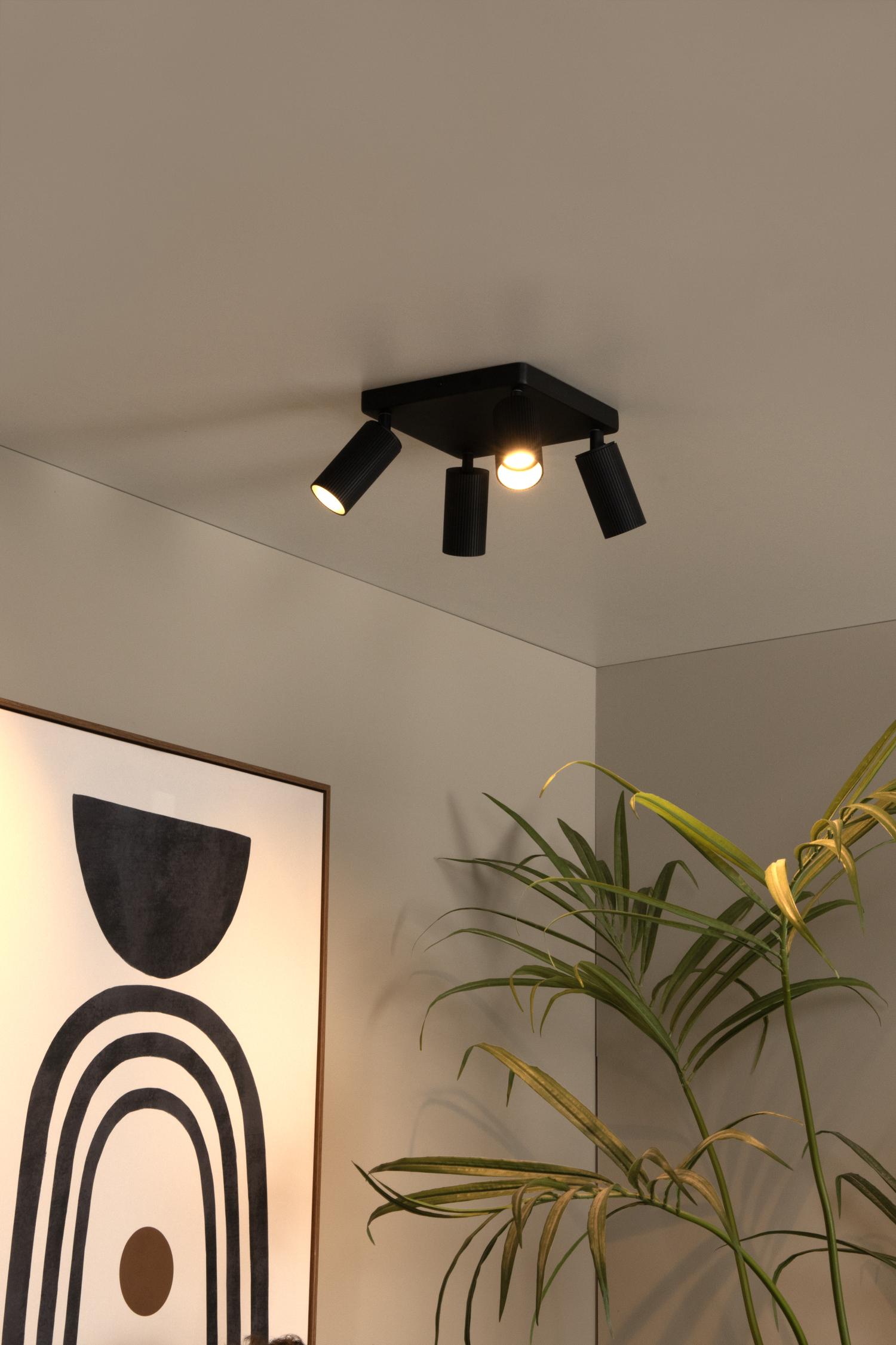 Clubs Ceiling Lights - Matt Black