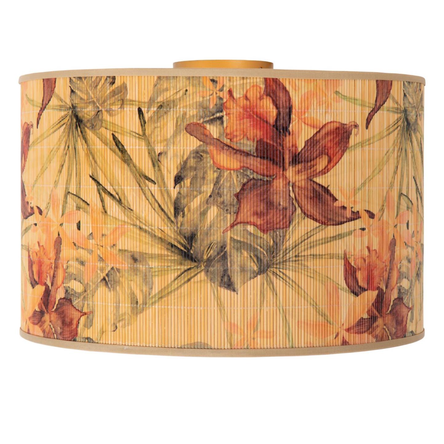 Tanselle Ceiling Lights - Matt Gold/Patterned Bamboo