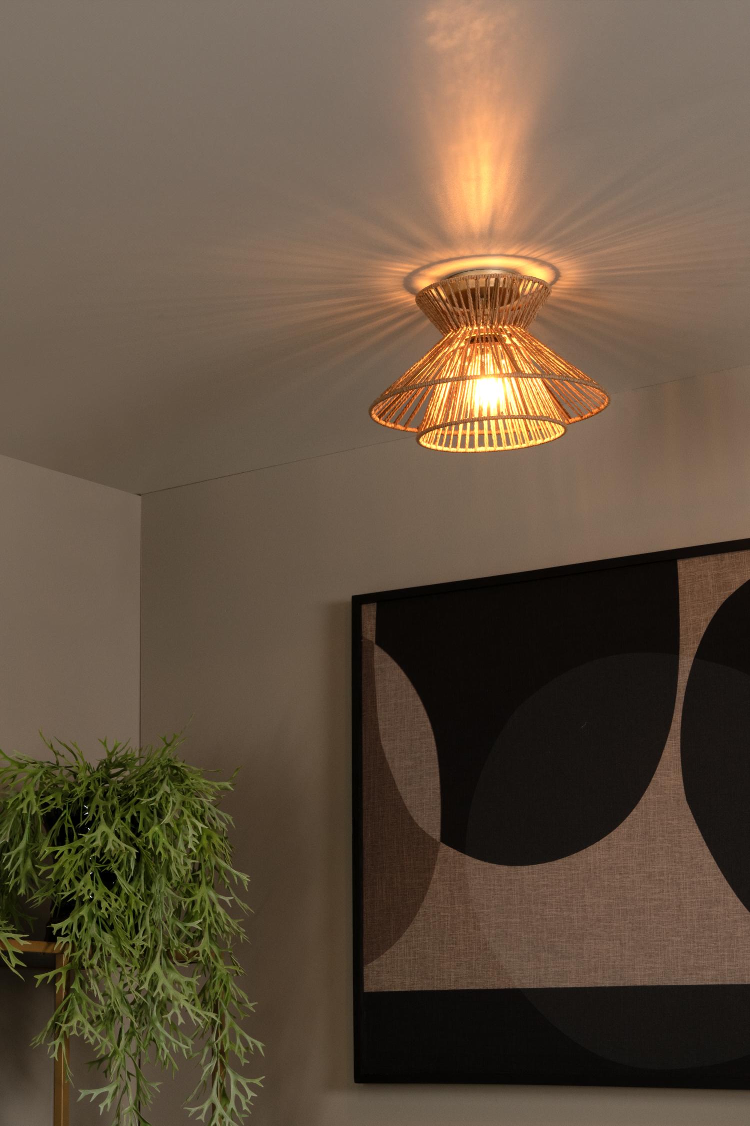 Tasman Ceiling Lights - Matt Gold/Natural Paper