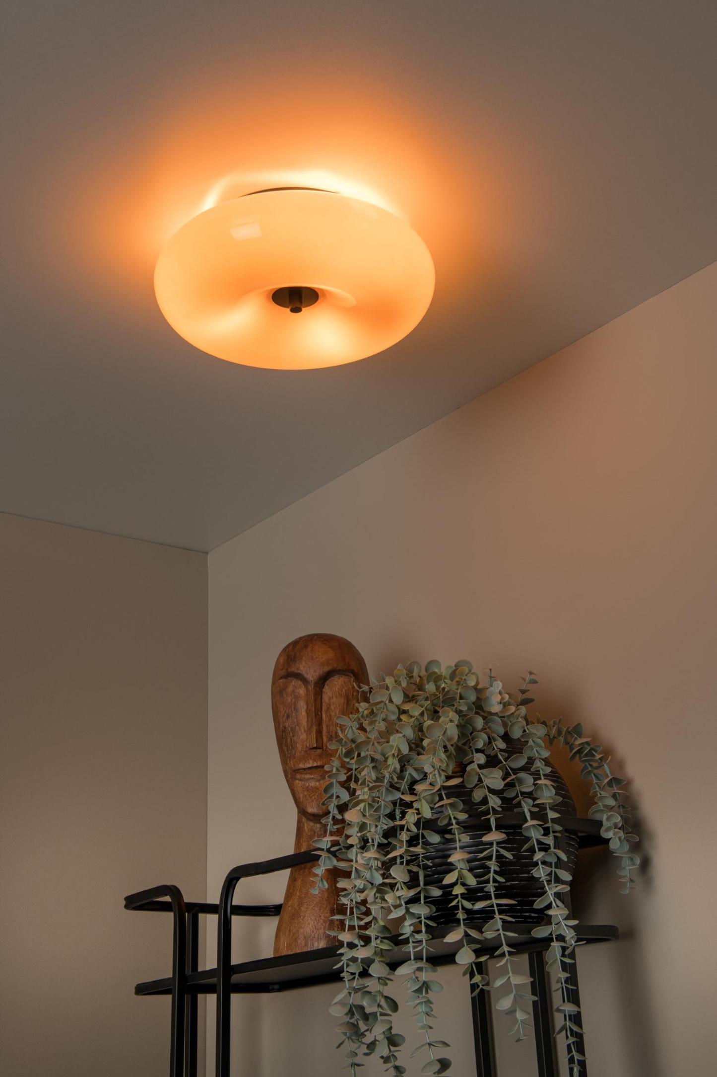 Sentino Ceiling Lights - Matt Black/Orange