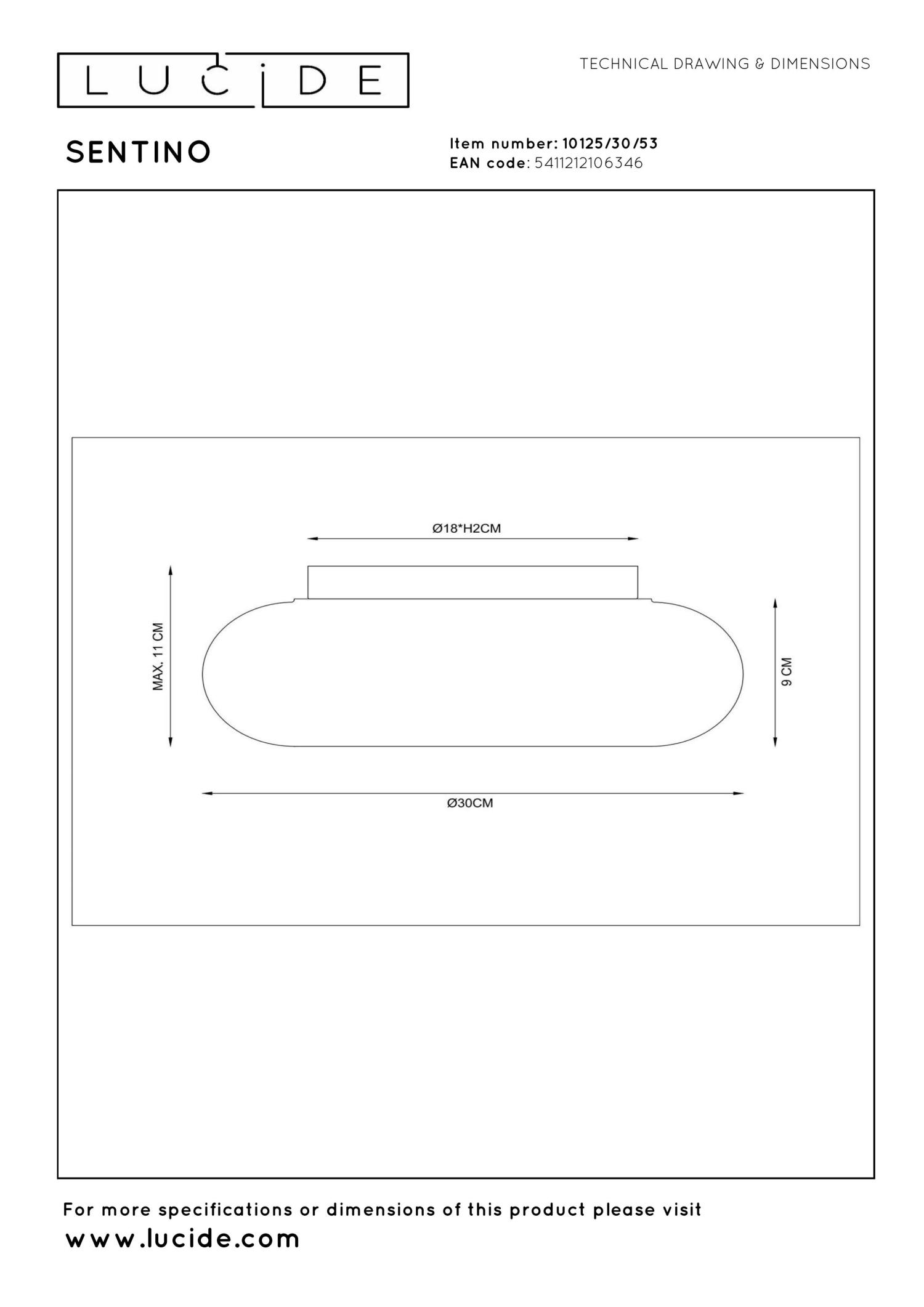 Sentino Ceiling Lights - Matt Black/Orange