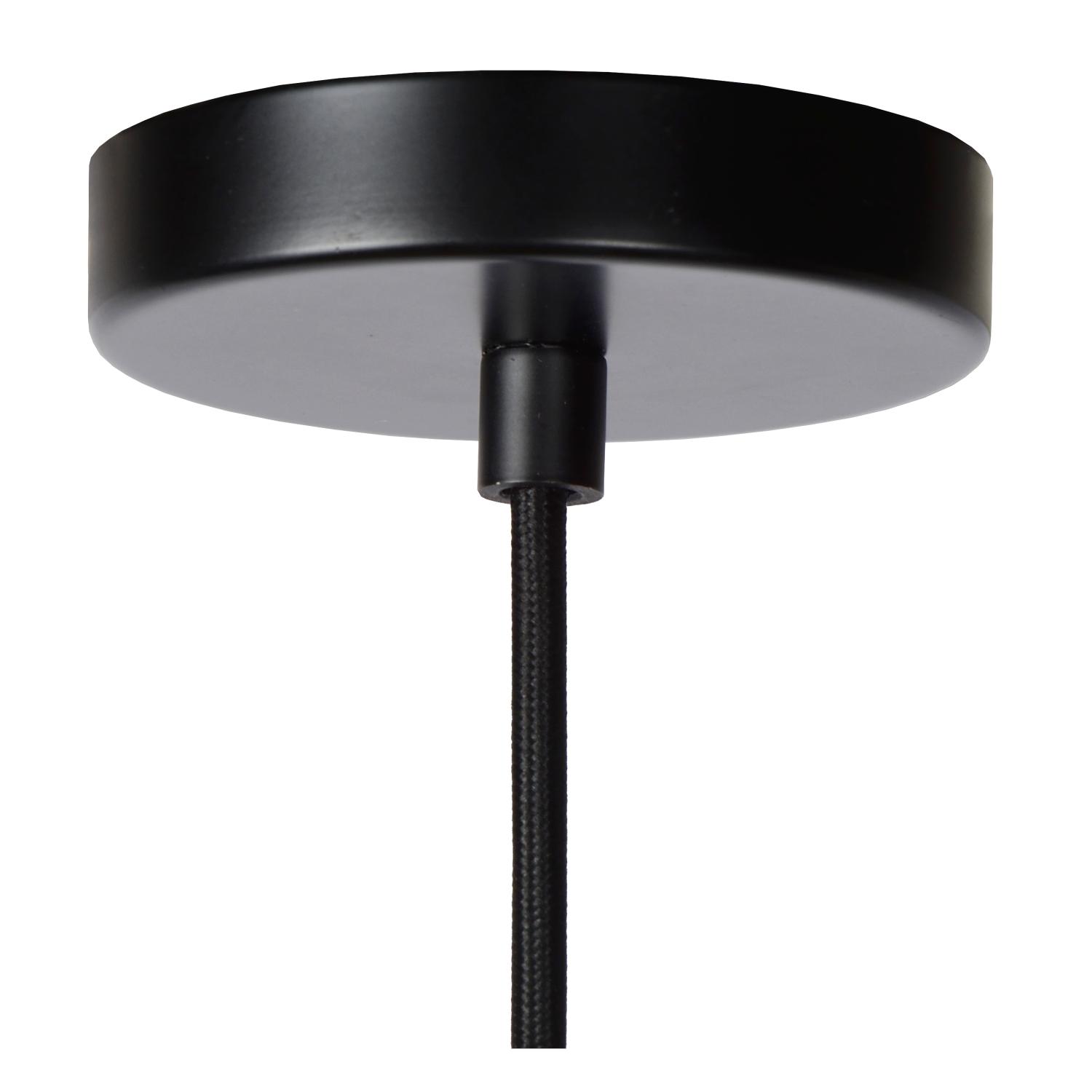 Yunkai Ceiling Lights - Matt Black/Natural Paper - 500mm Diameter