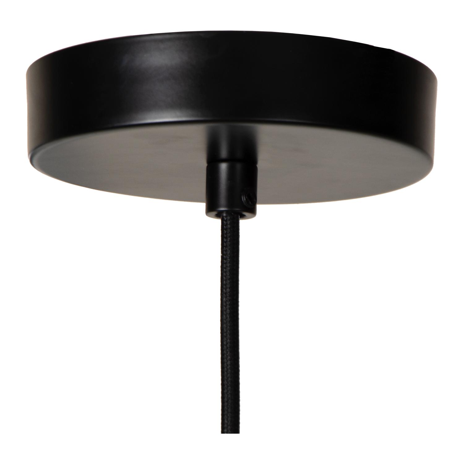 Yunkai Ceiling Lights - Matt Black/Natural Paper - 700mm Diameter
