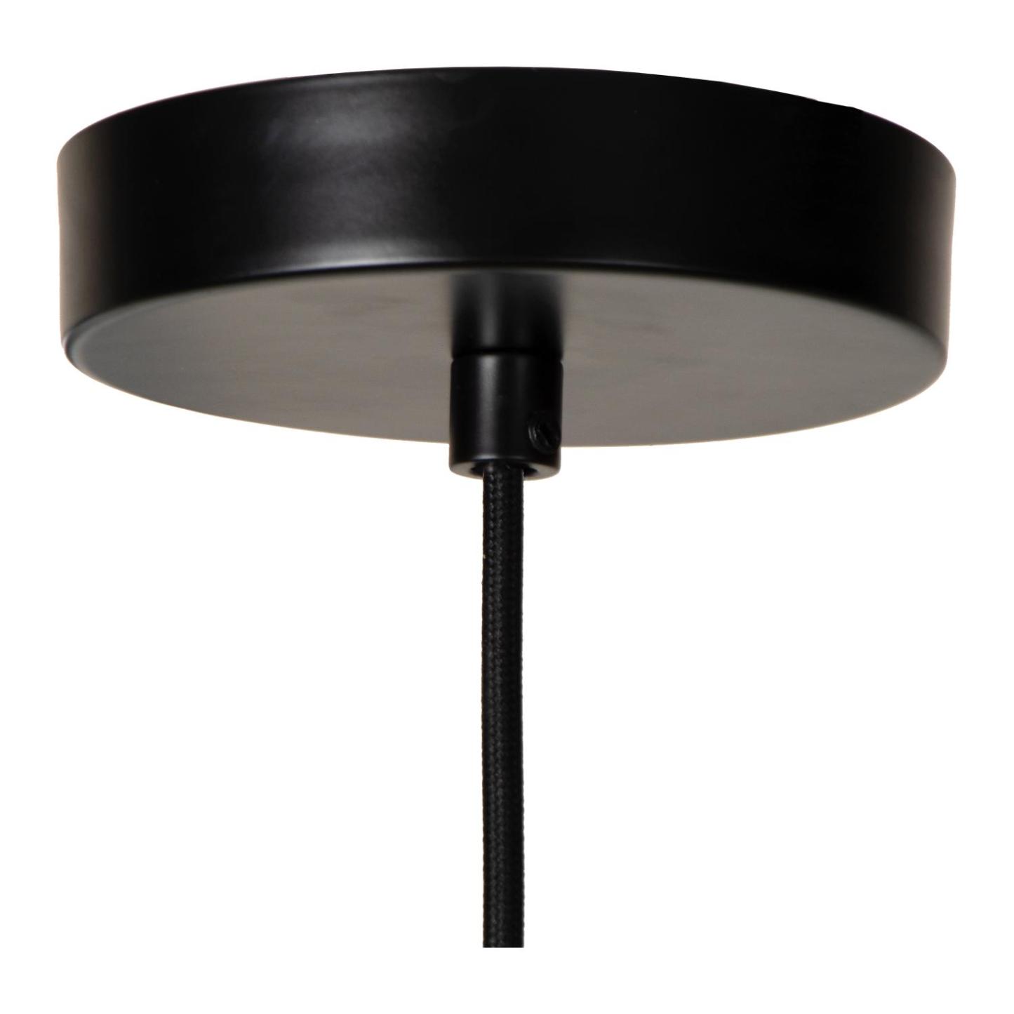 Yunkai Ceiling Lights - Matt Black/Natural Paper - 700mm Diameter