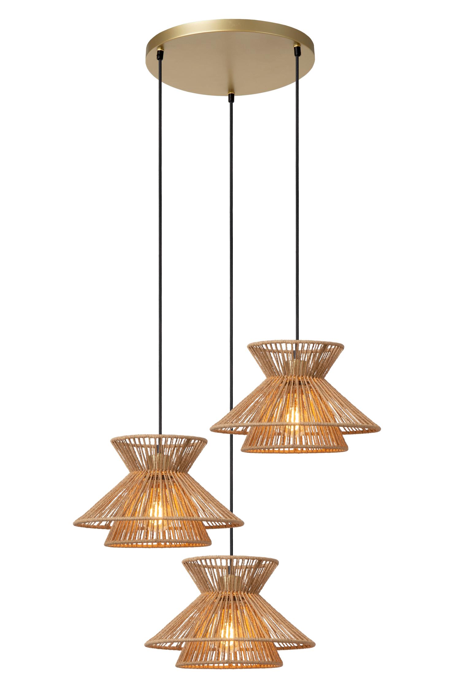 Tasman Ceiling Lights - Matt Gold/Natural Paper