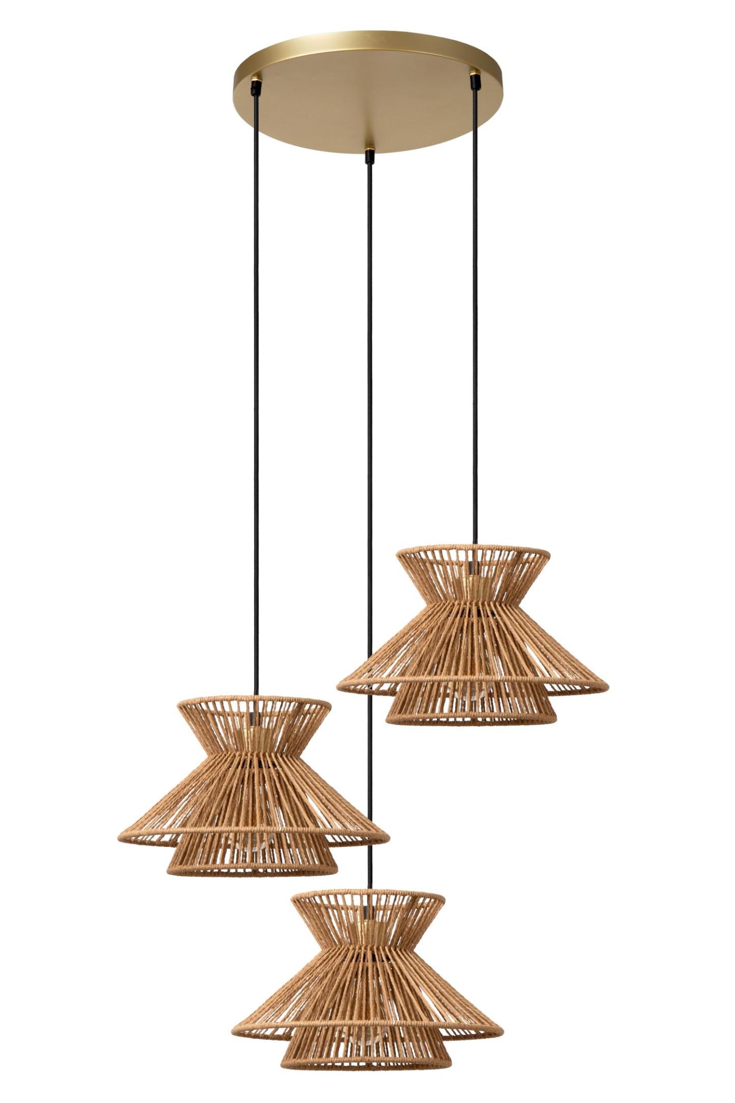 Tasman Ceiling Lights - Matt Gold/Natural Paper