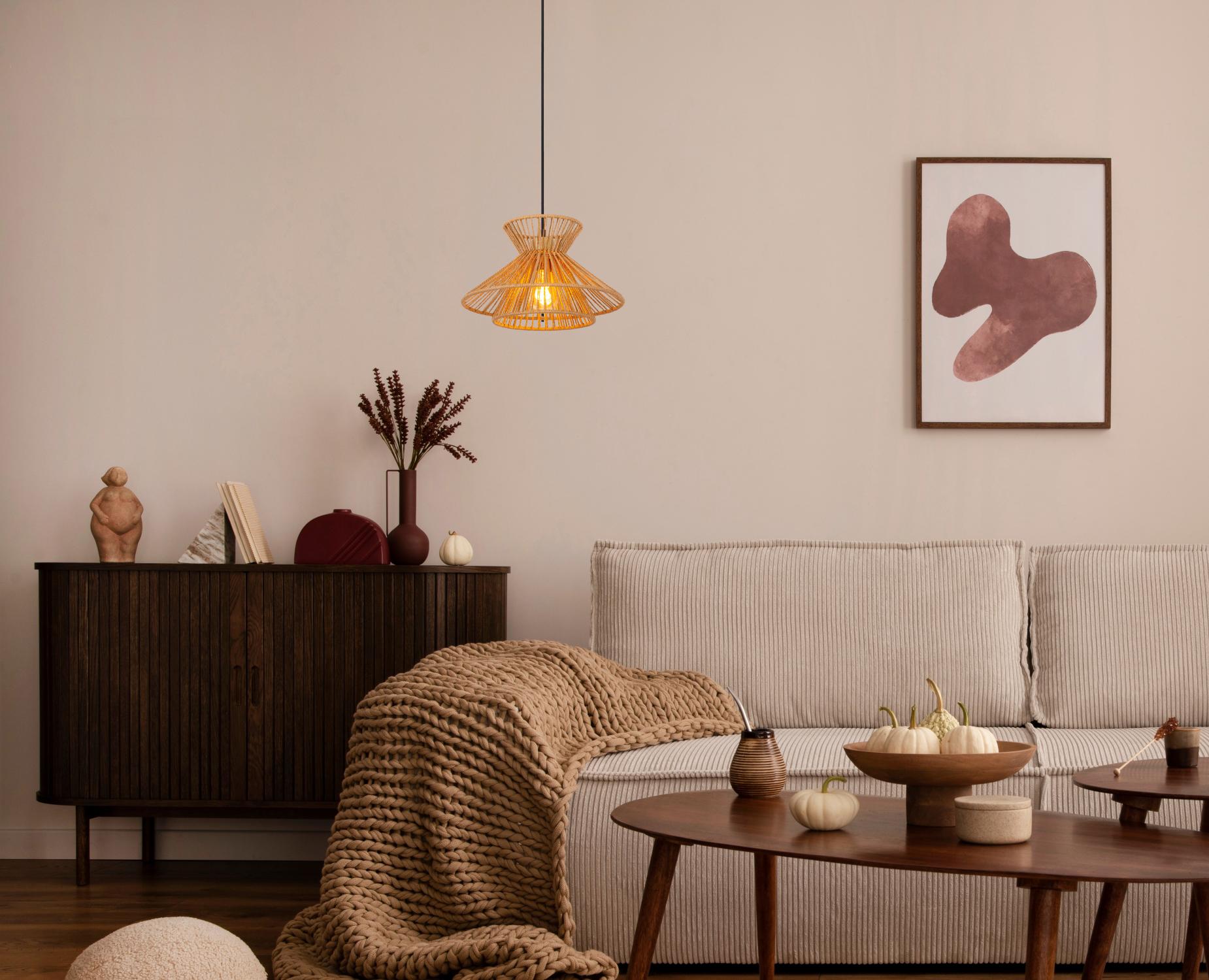 Tasman Ceiling Lights - Matt Gold/Natural Paper