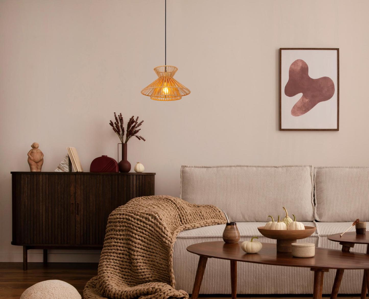 Tasman Ceiling Lights - Matt Gold/Natural Paper