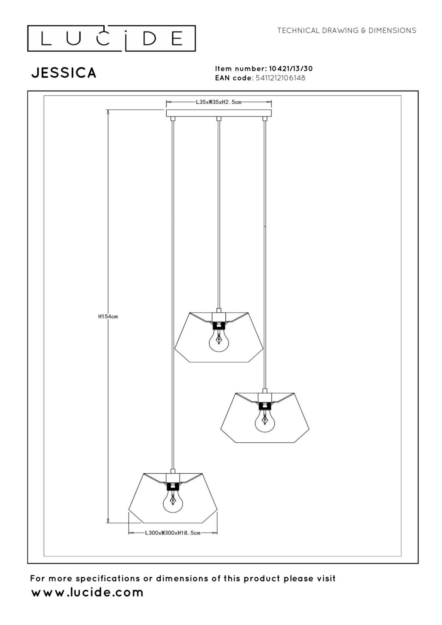 Jessica Ceiling Lights - Matt Black