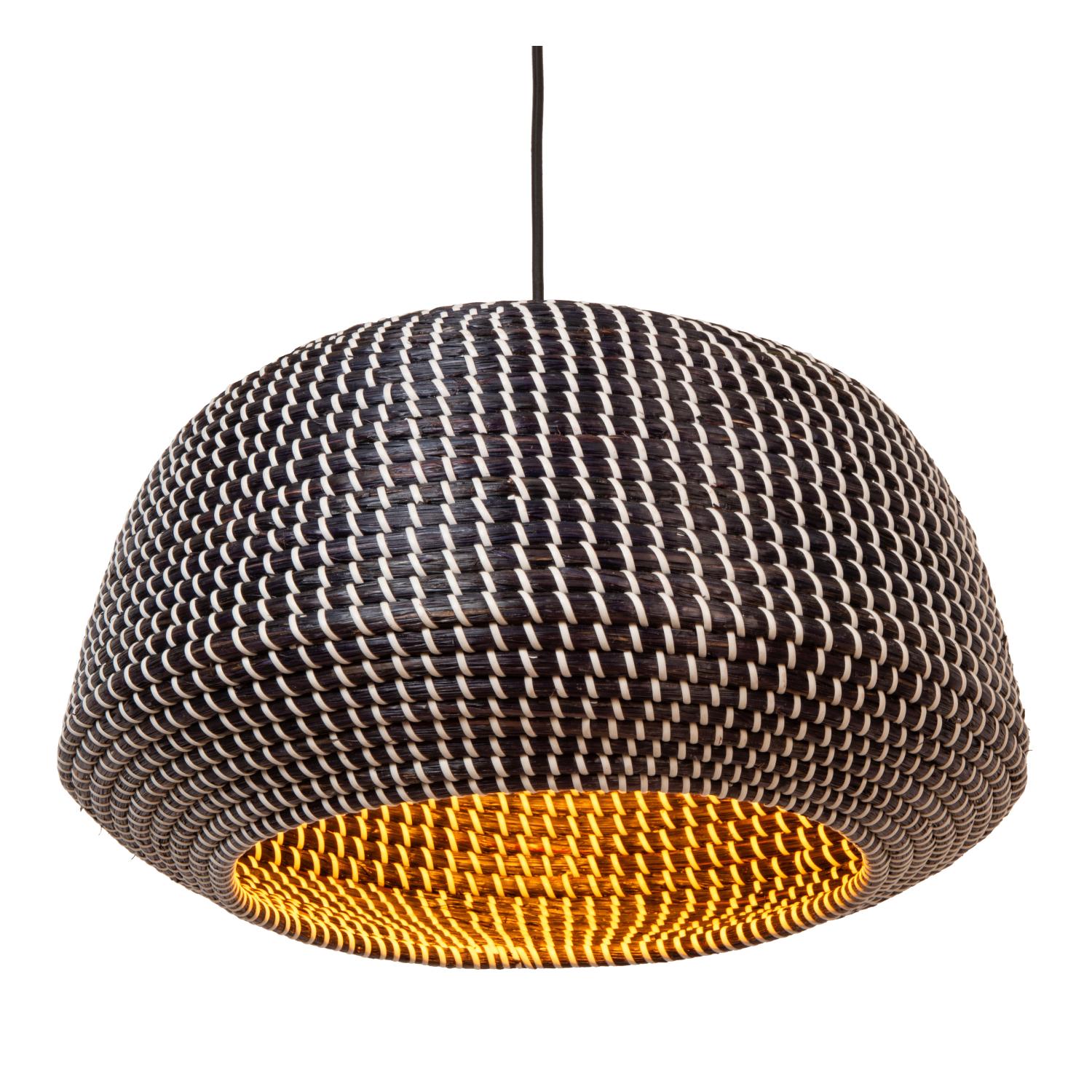 Maduka Ceiling Lights - Matt Black/Black Seagrass