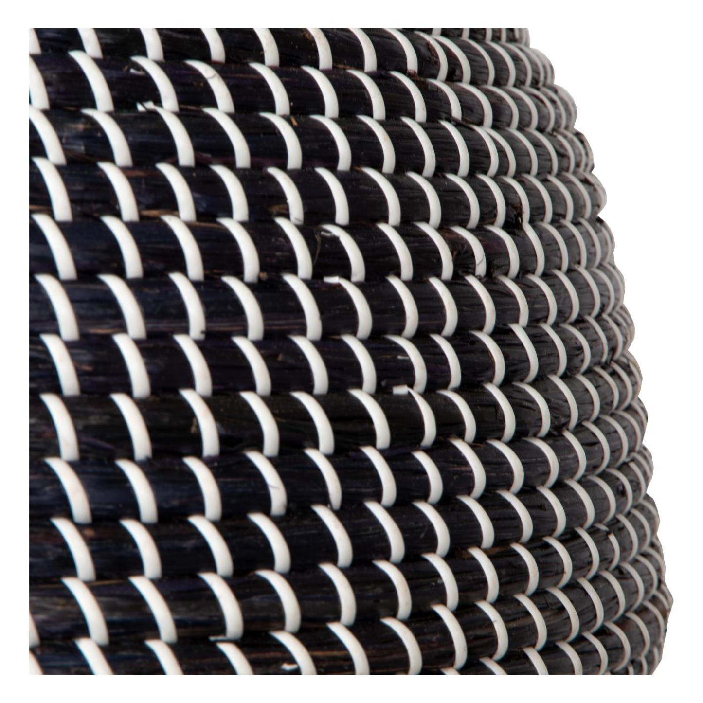 Maduka Ceiling Lights - Matt Black/Black Seagrass