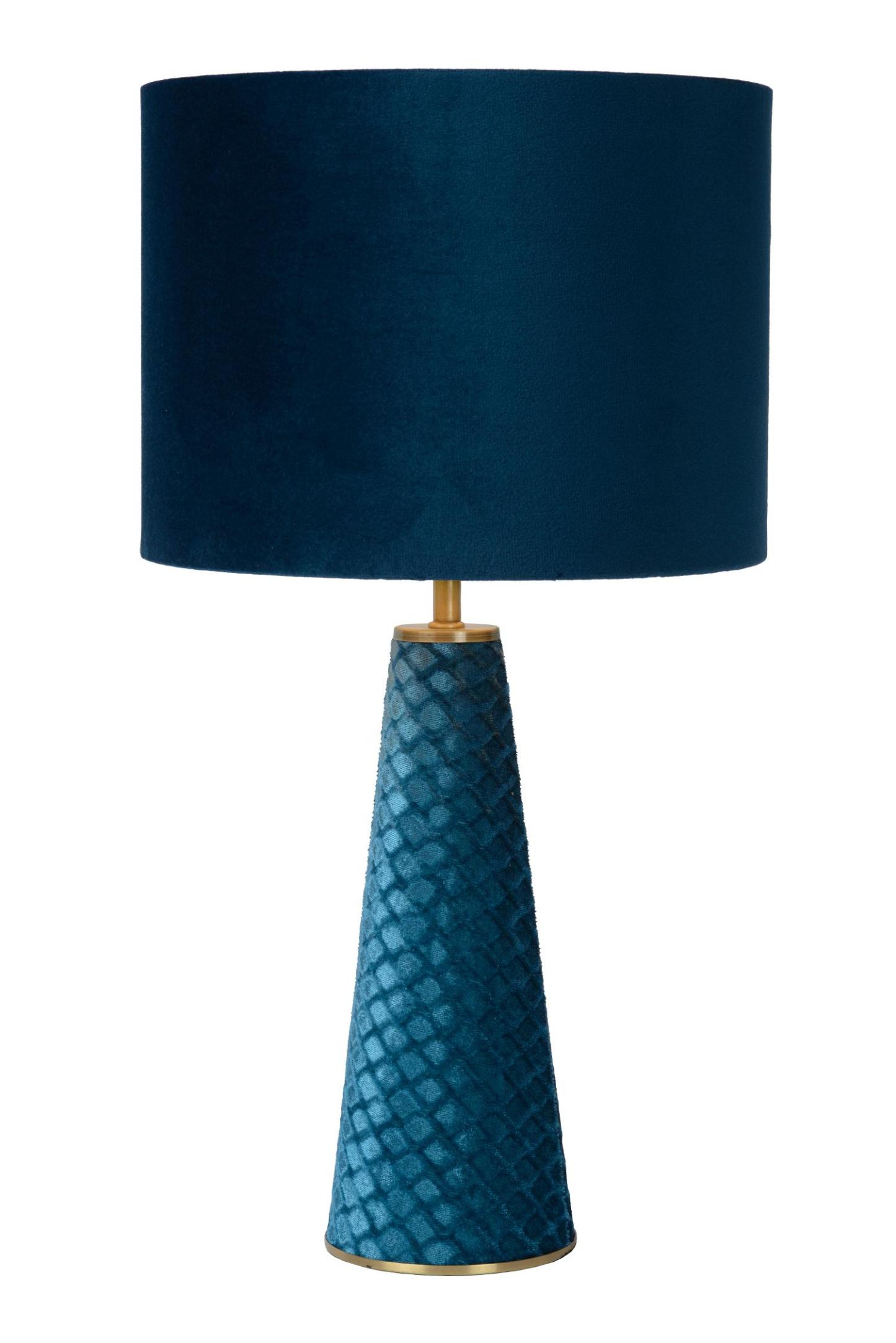Velvet Table Lamp - Grey Velvet/Matt Black