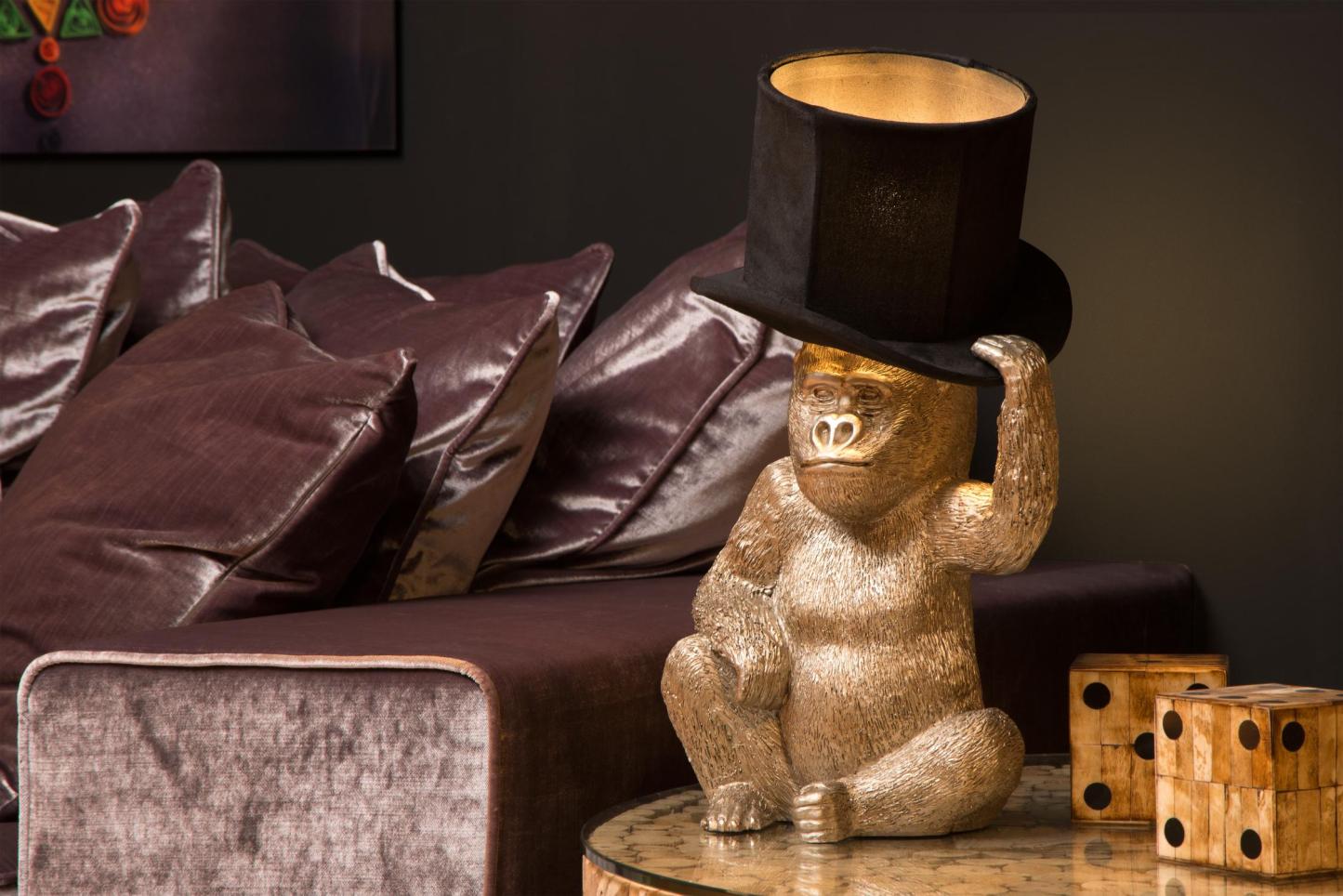 Gust Table Lamp - Patterned Bronze/Matt Black