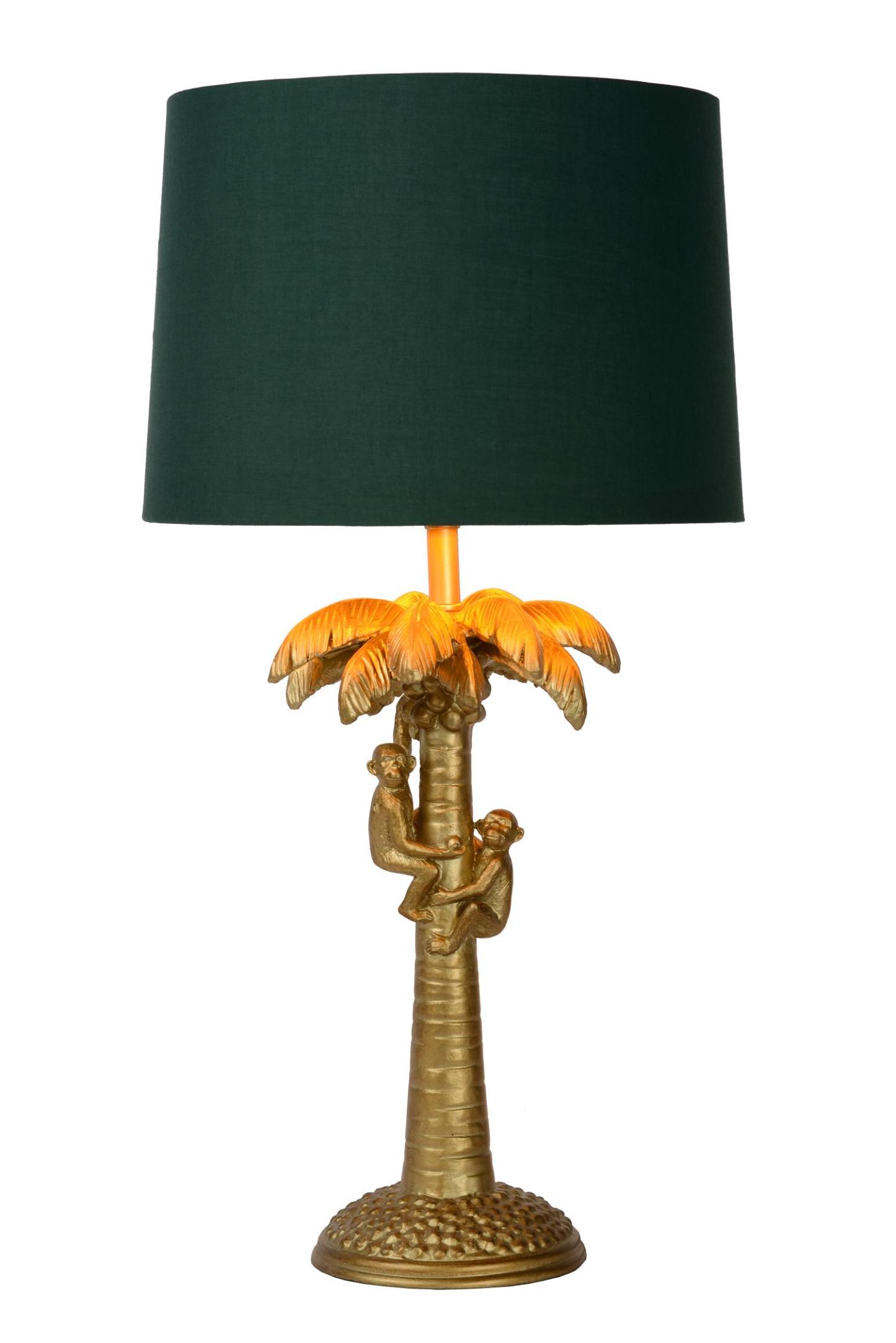 Coconut Table Lamp - Patterned Gold/Matt Black