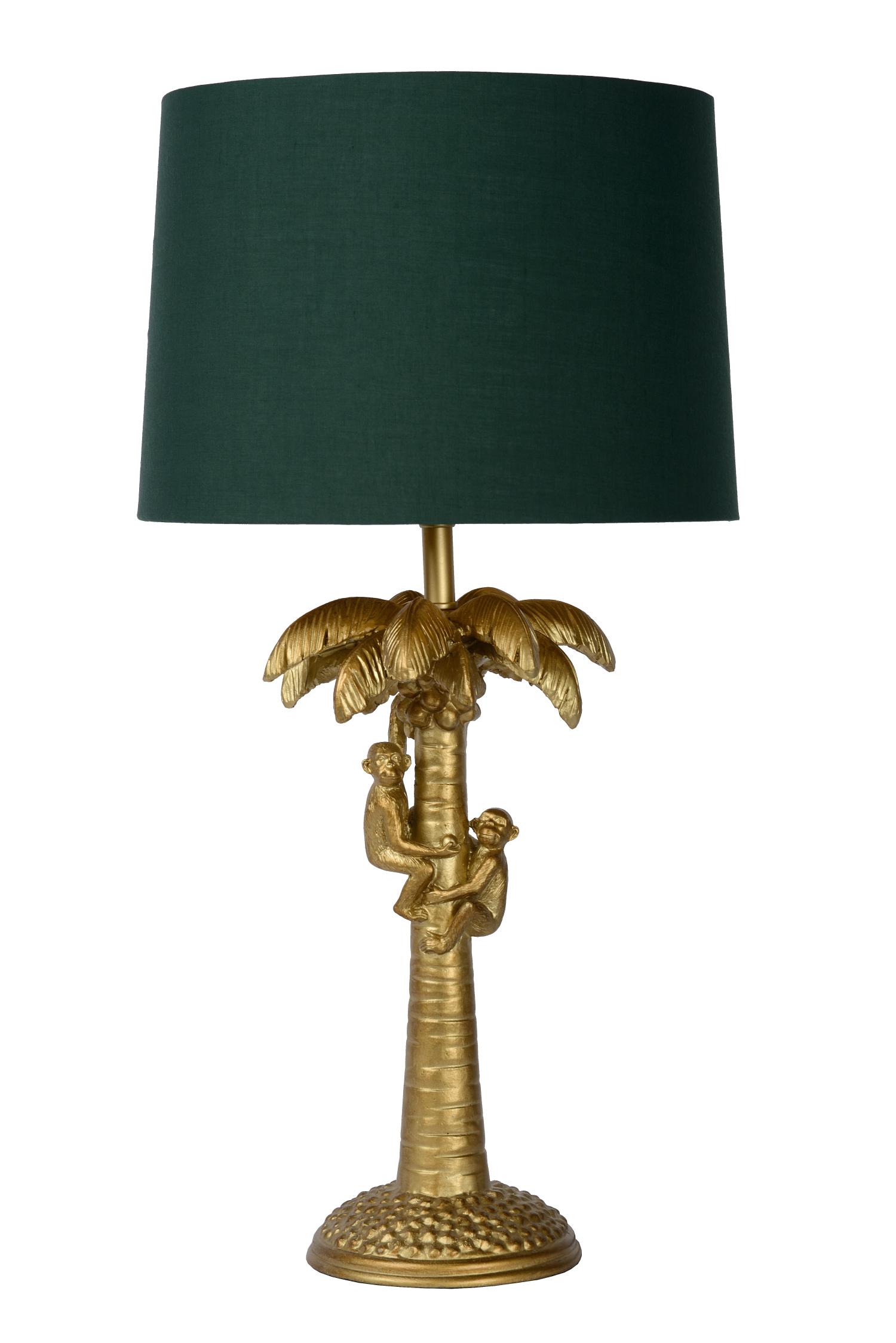 Coconut Table Lamp - Patterned Gold/Matt Black