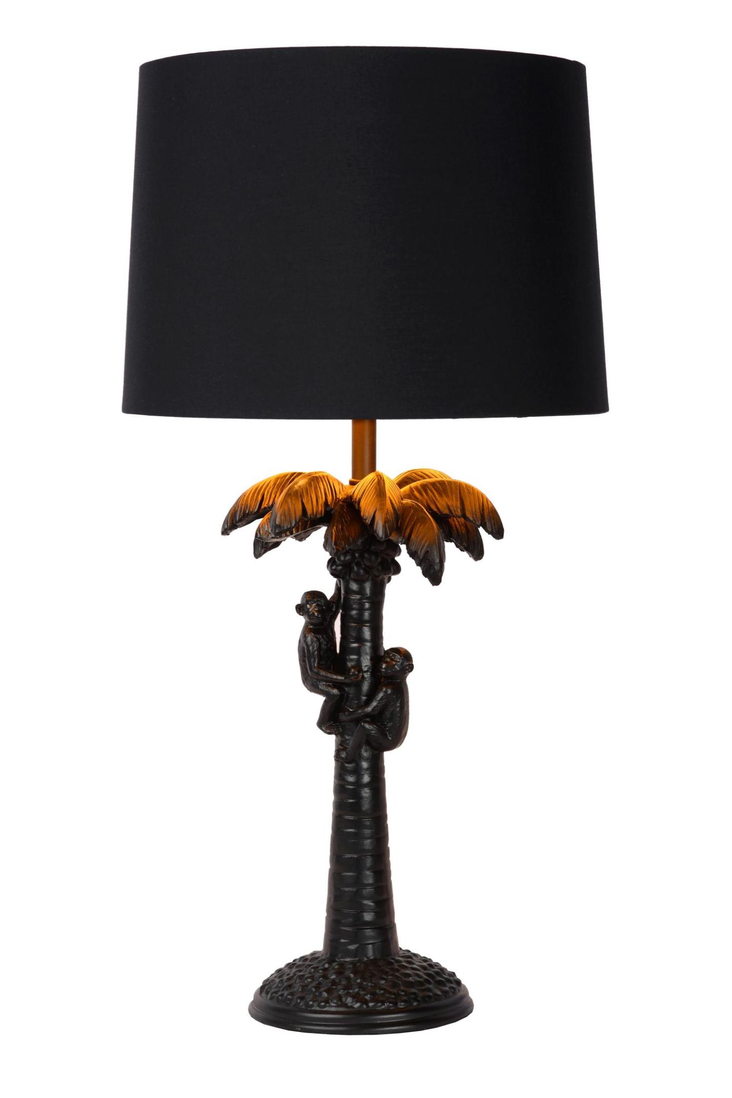 Coconut Table Lamp - Patterned Gold/Matt Black