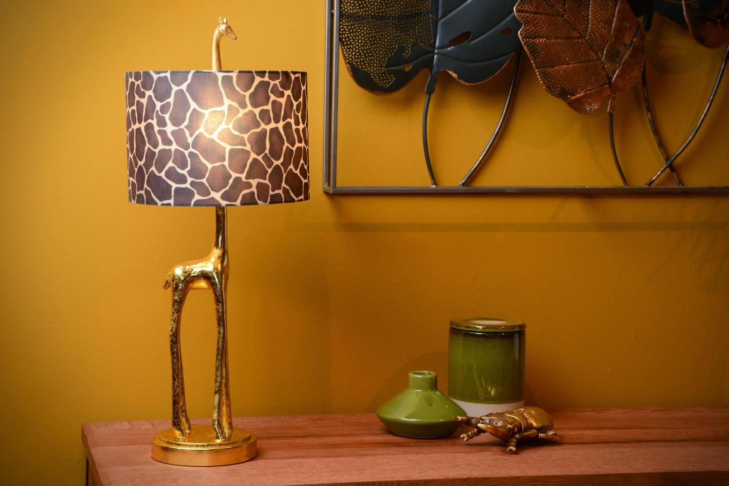 Miss Table Lamp - Polished Gold/Giraffe