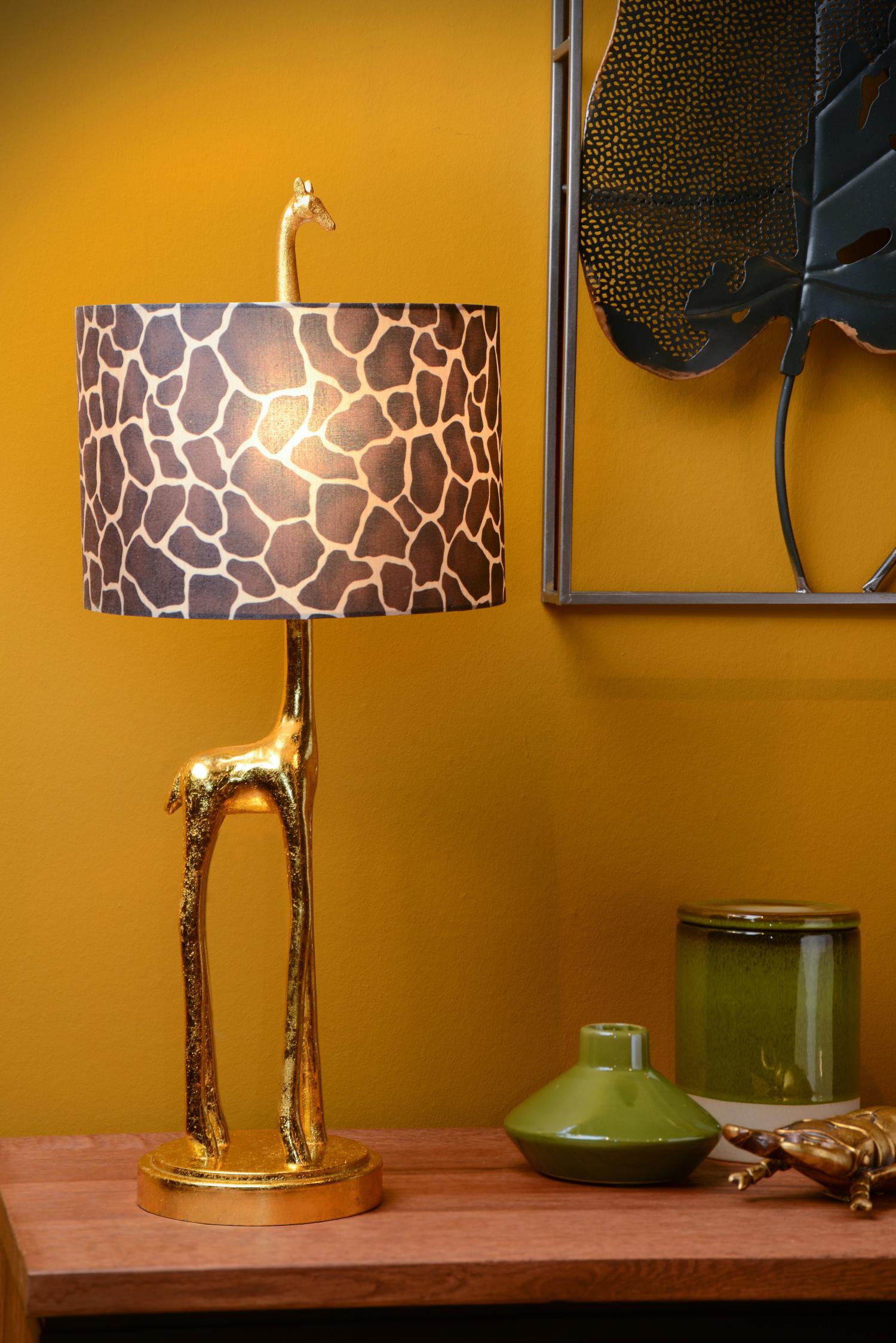 Miss Table Lamp - Polished Gold/Giraffe