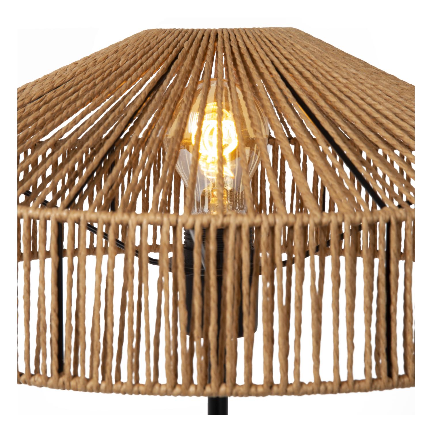 Yunkai Table Lamp - Matt Black/Natural Paper