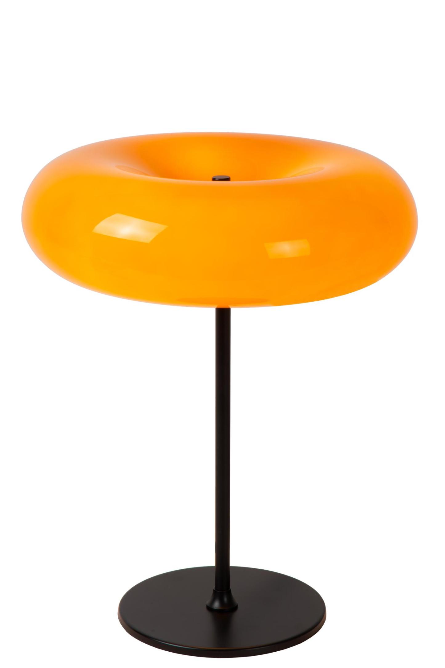 Sentino Table Lamp - Matt Black/Orange