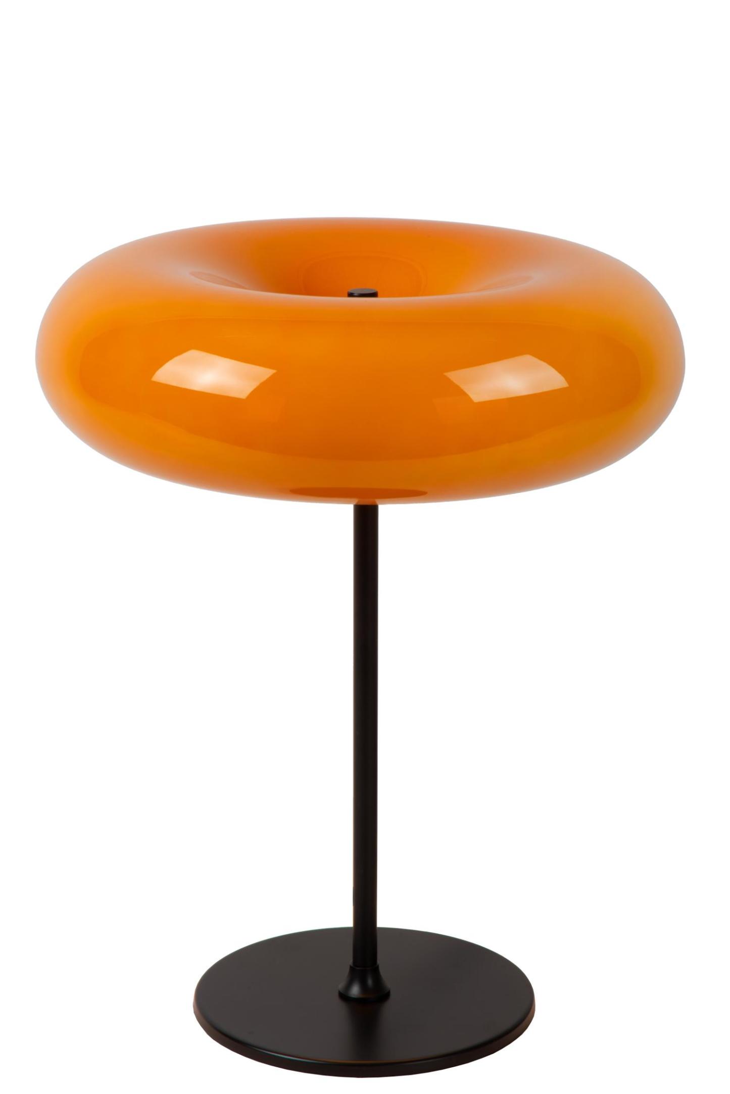 Sentino Table Lamp - Matt Black/Orange