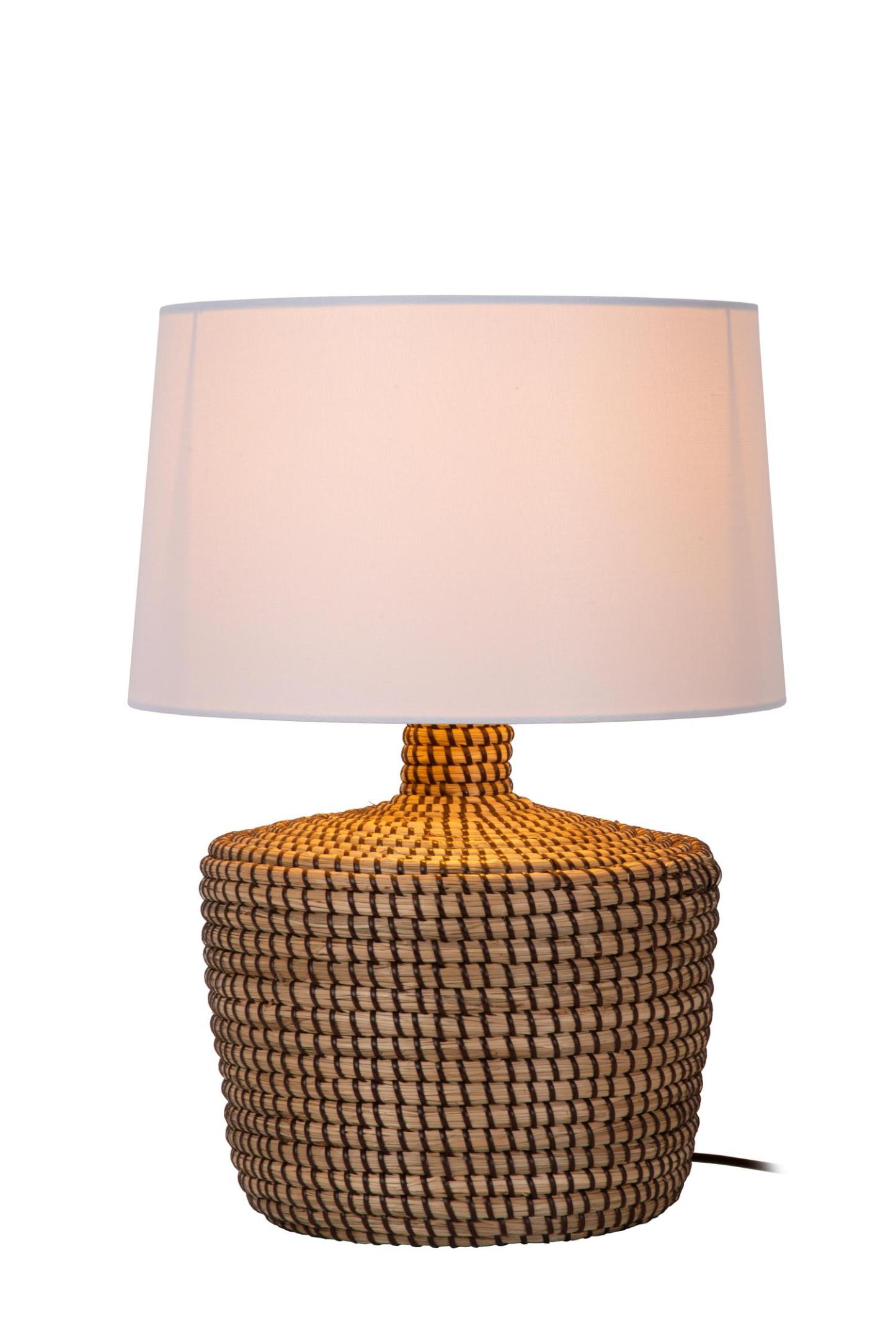 Ambala Table Lamp - Natural Seagrass/White