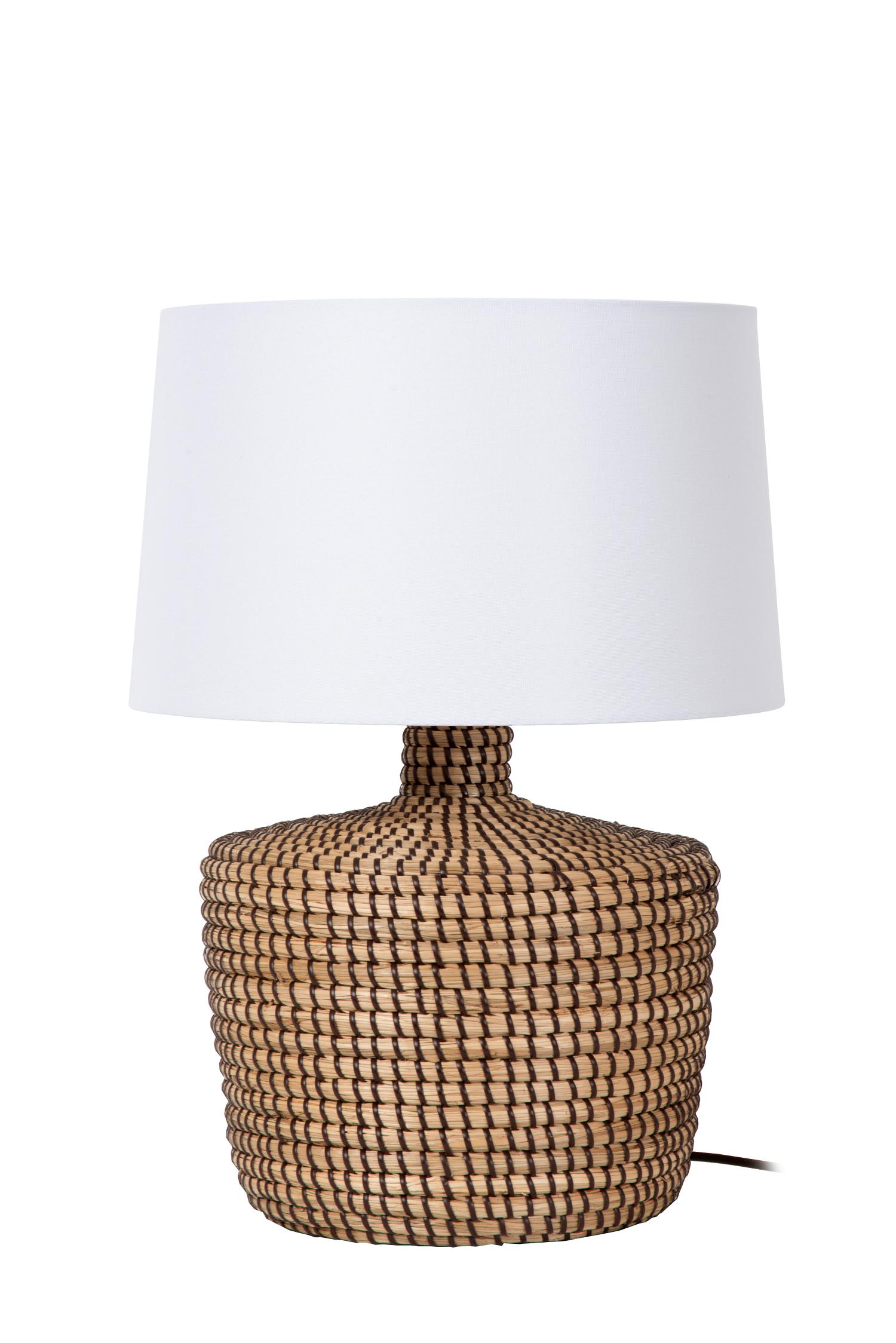 Ambala Table Lamp - Natural Seagrass/White
