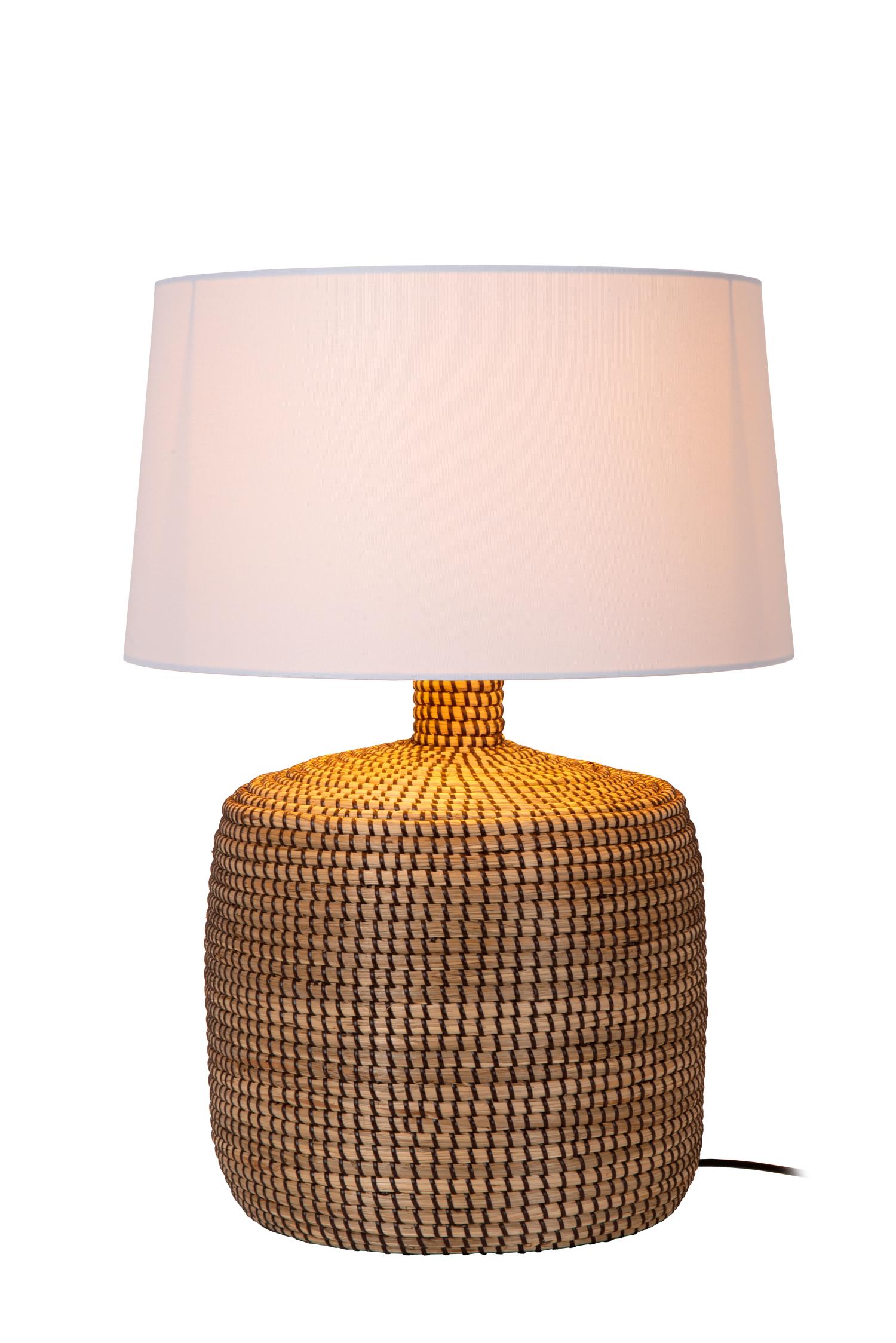 Ambala Table Lamp - Natural Seagrass/White