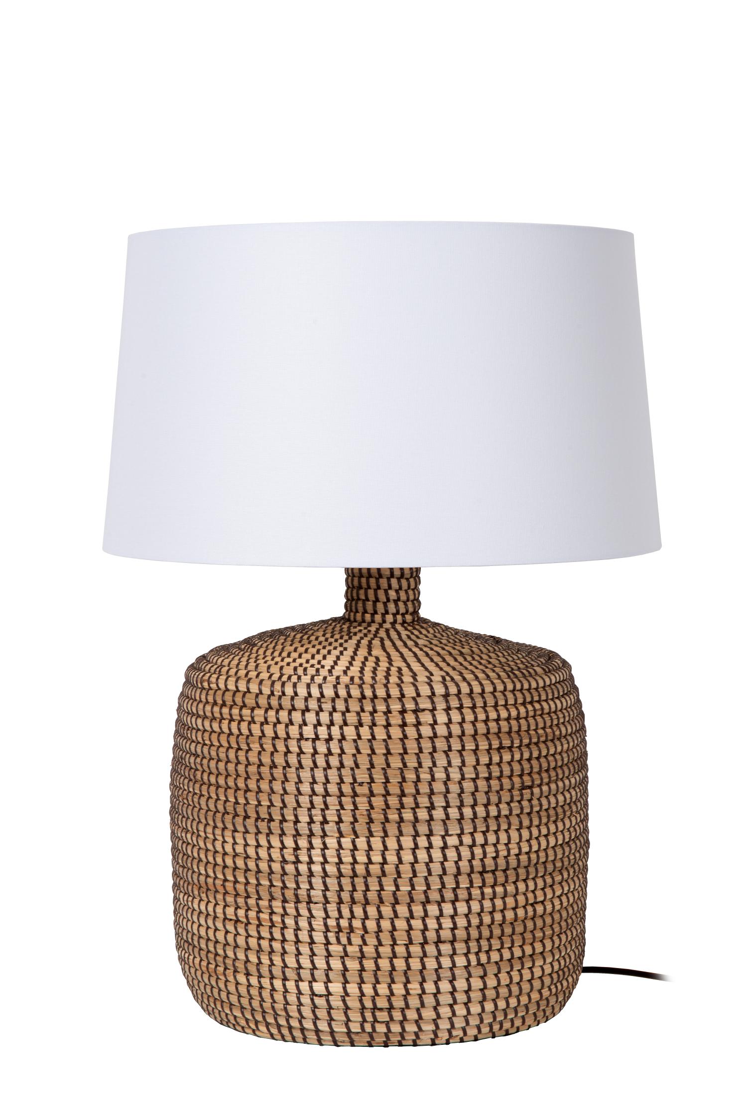 Ambala Table Lamp - Natural Seagrass/White