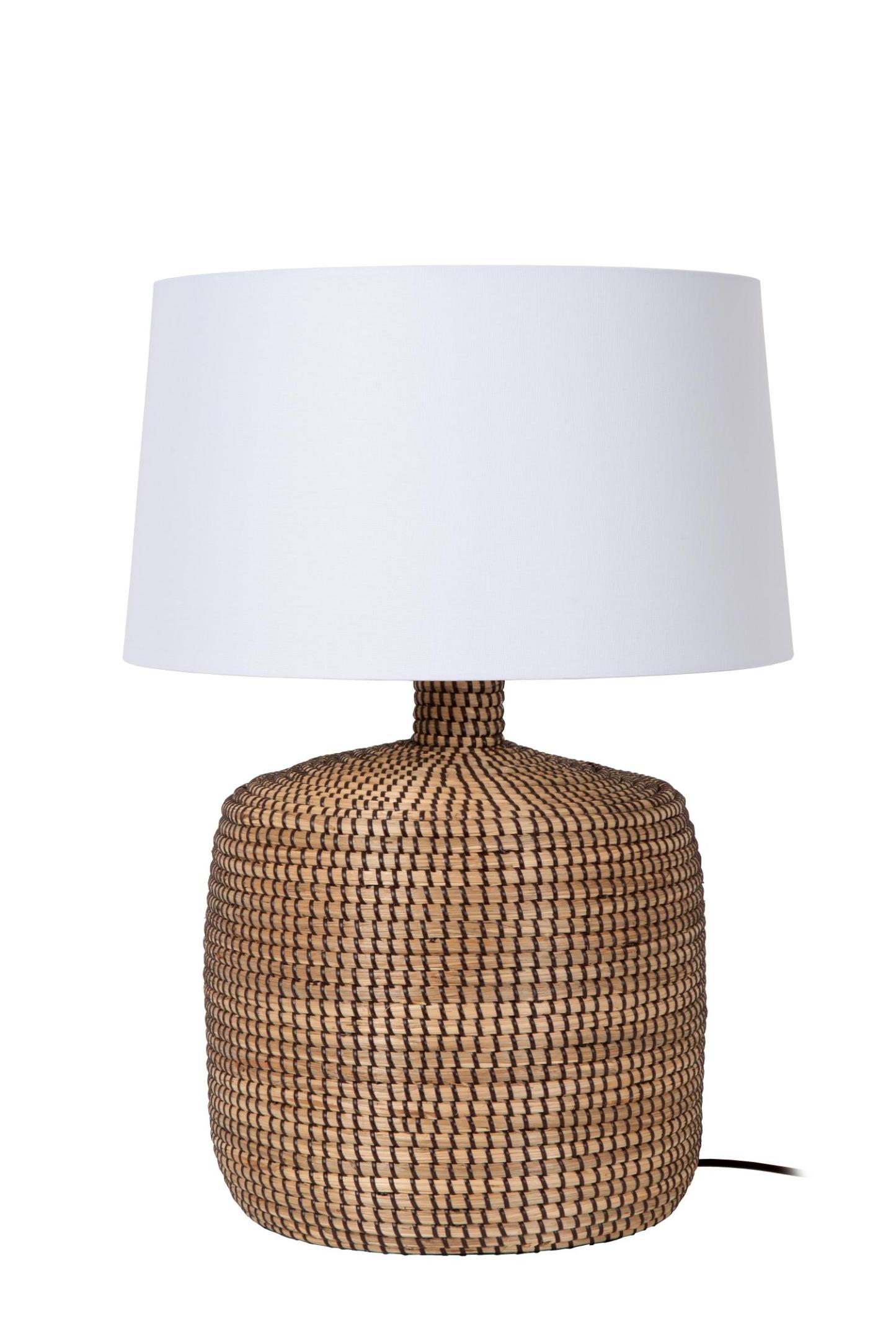 Ambala Table Lamp - Natural Seagrass/White