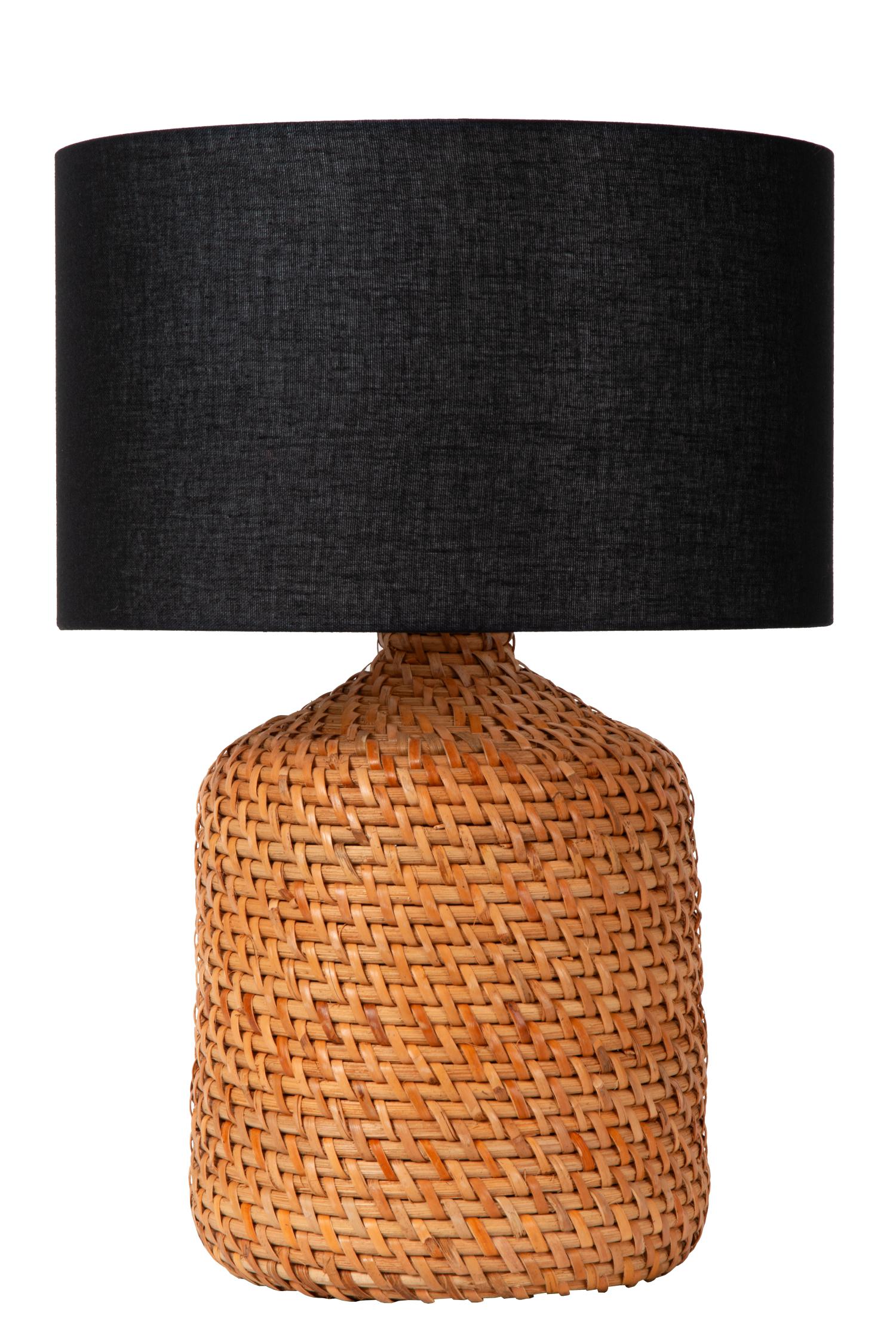 Arrah Table Lamp - Natural Rotan/Matt Black