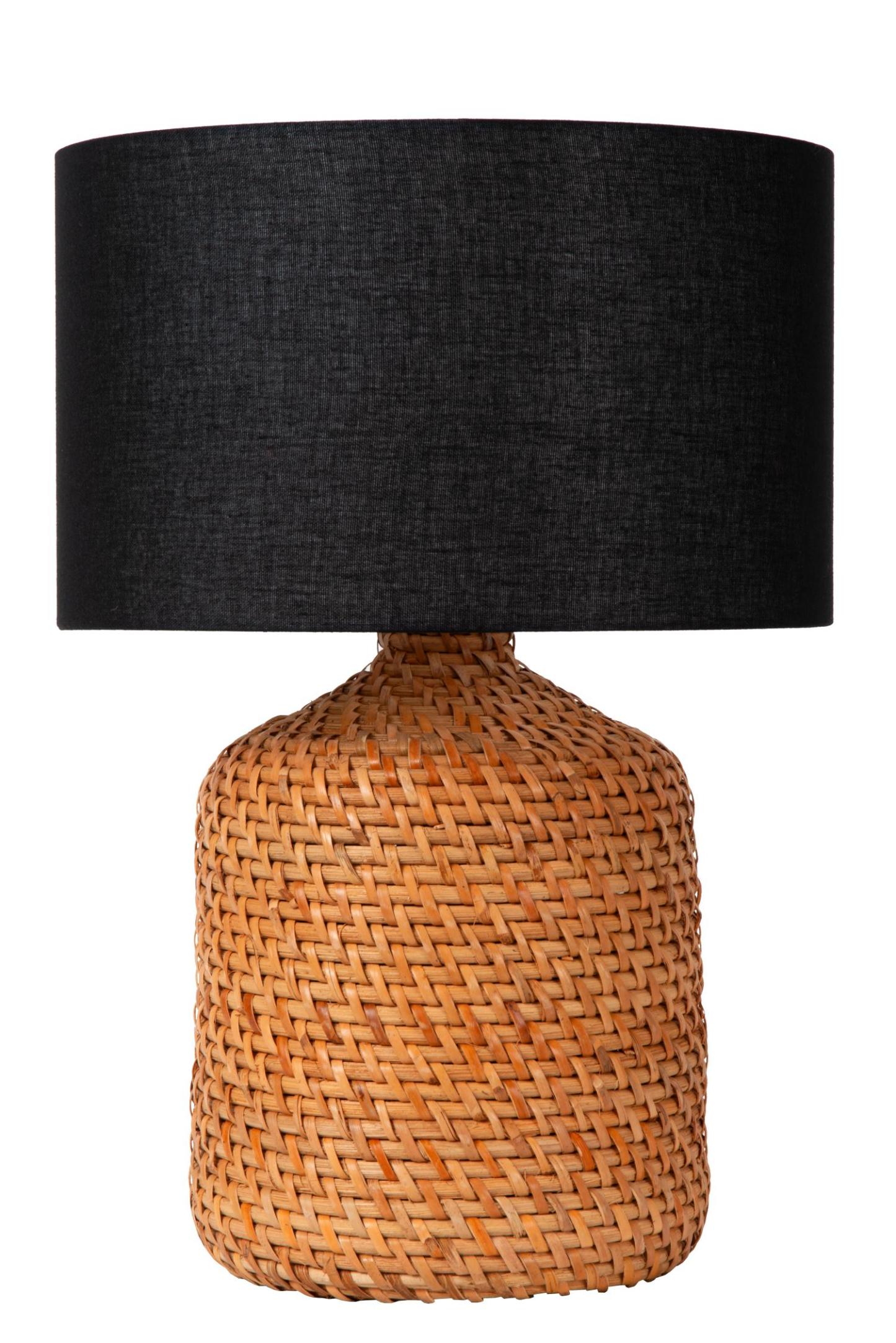 Arrah Table Lamp - Natural Rotan/Matt Black