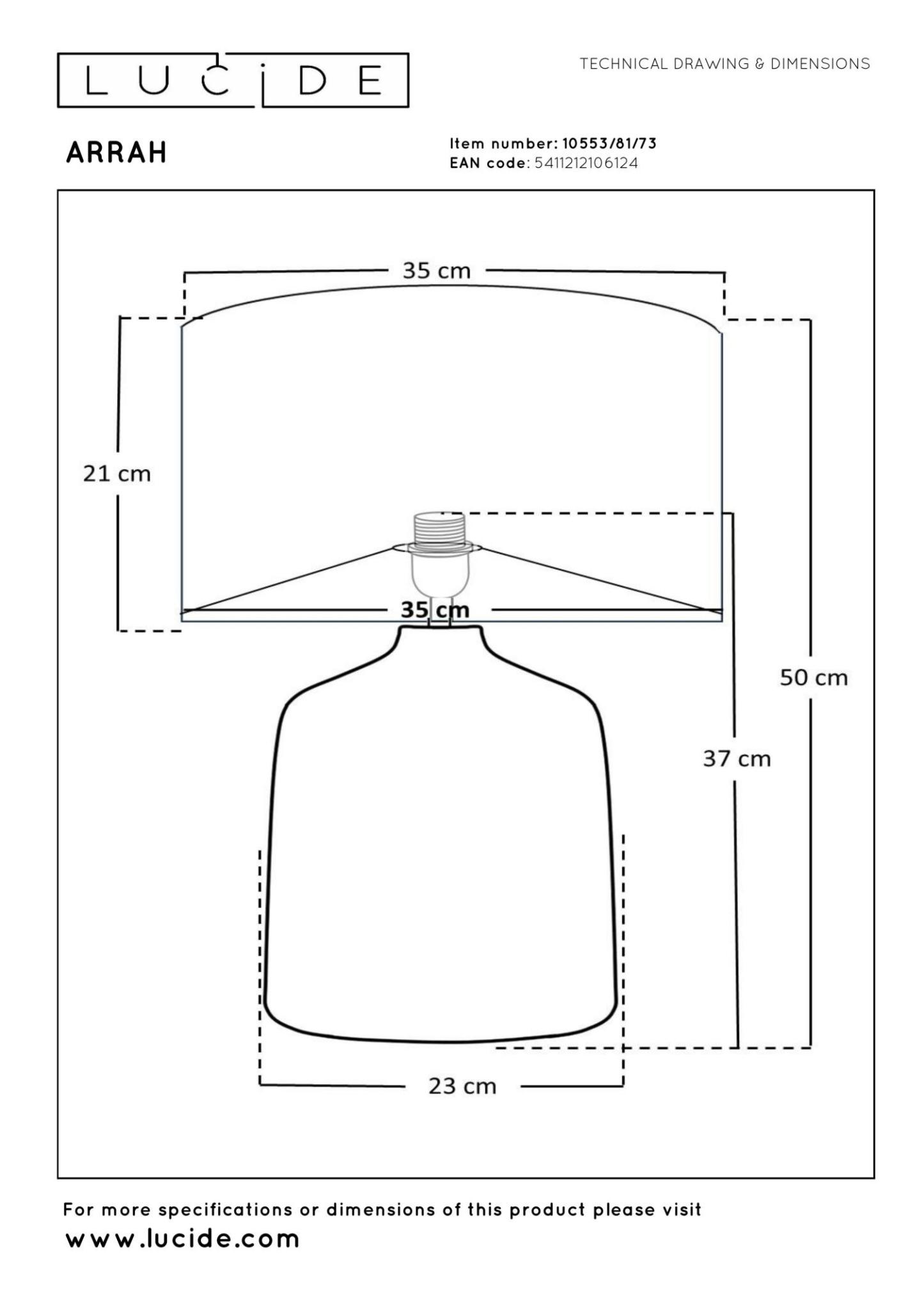 Arrah Table Lamp - Natural Rotan/Matt Black