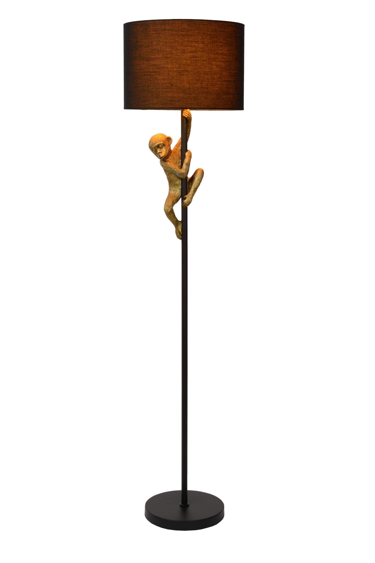 Chimp Floor Lamp - Matt Black/Smoked Black