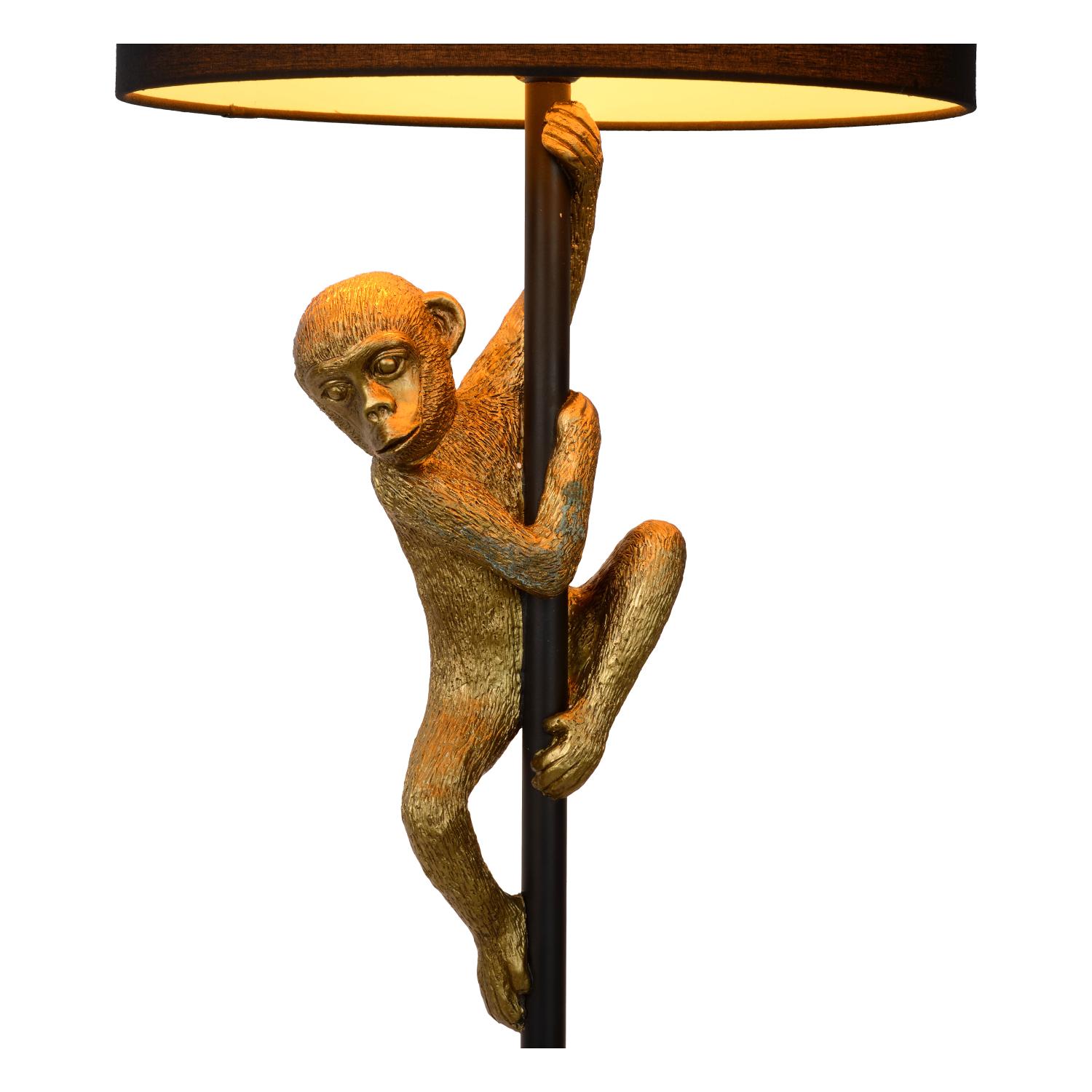 Chimp Floor Lamp - Matt Black/Smoked Black