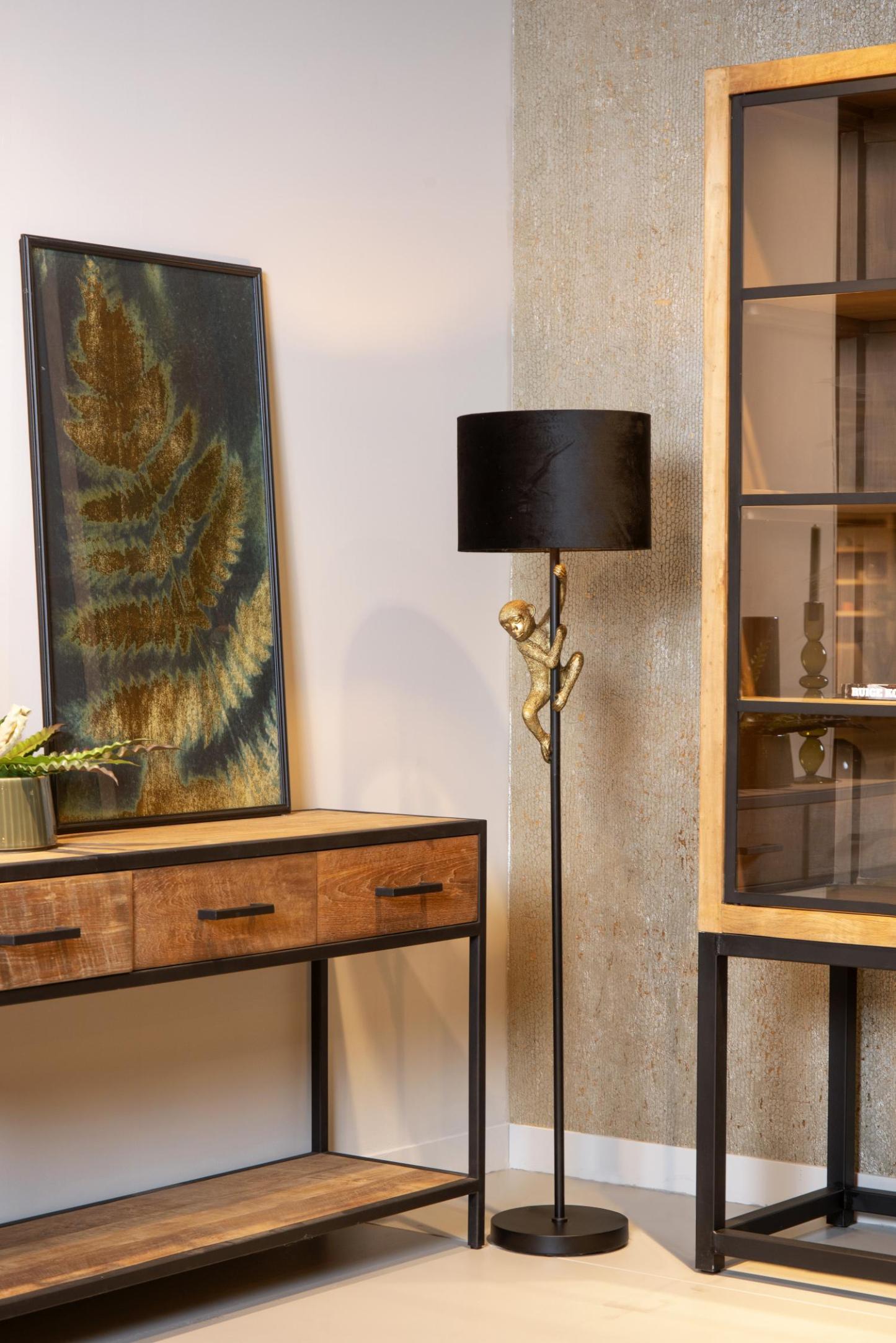 Chimp Floor Lamp - Matt Black/Smoked Black