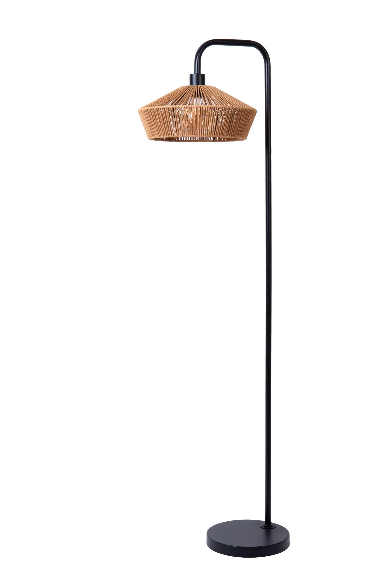 Yunkai Floor Lamp - Matt Black/Natural Paper