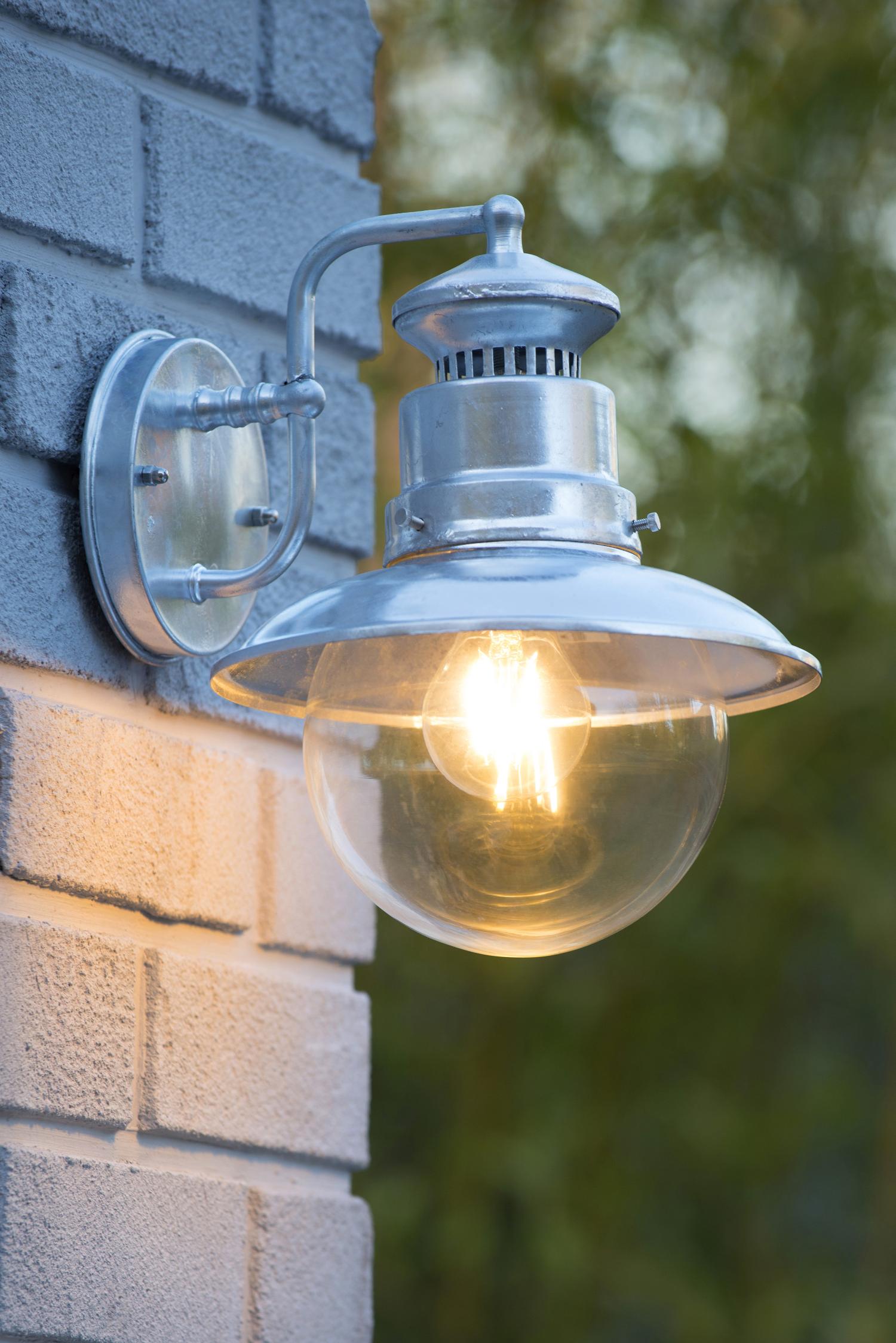 Figo Outdoor Lights - Grey Zinc/Frosted Glass