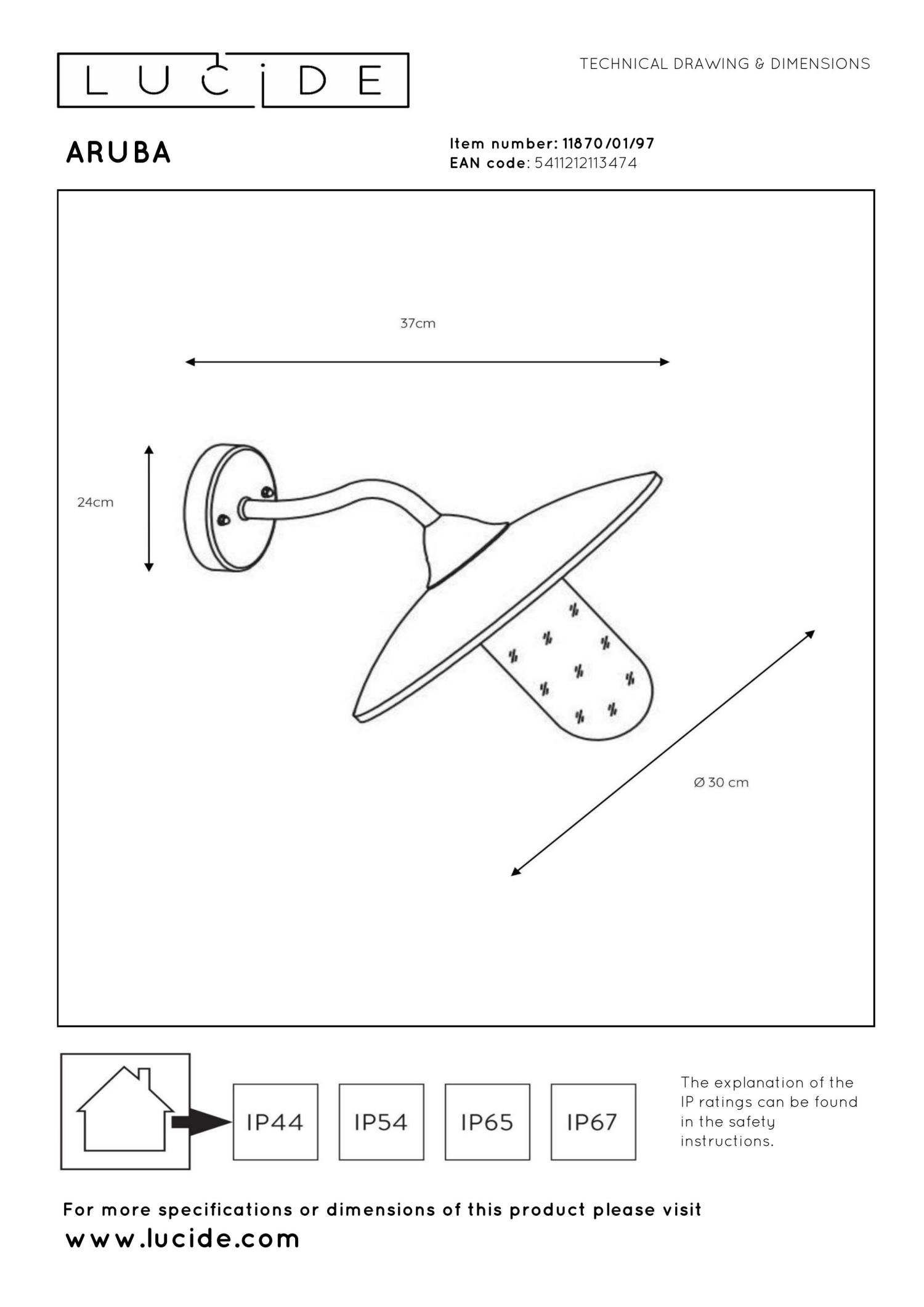 Aruba Outdoor Lights - Rust Brown/Opal