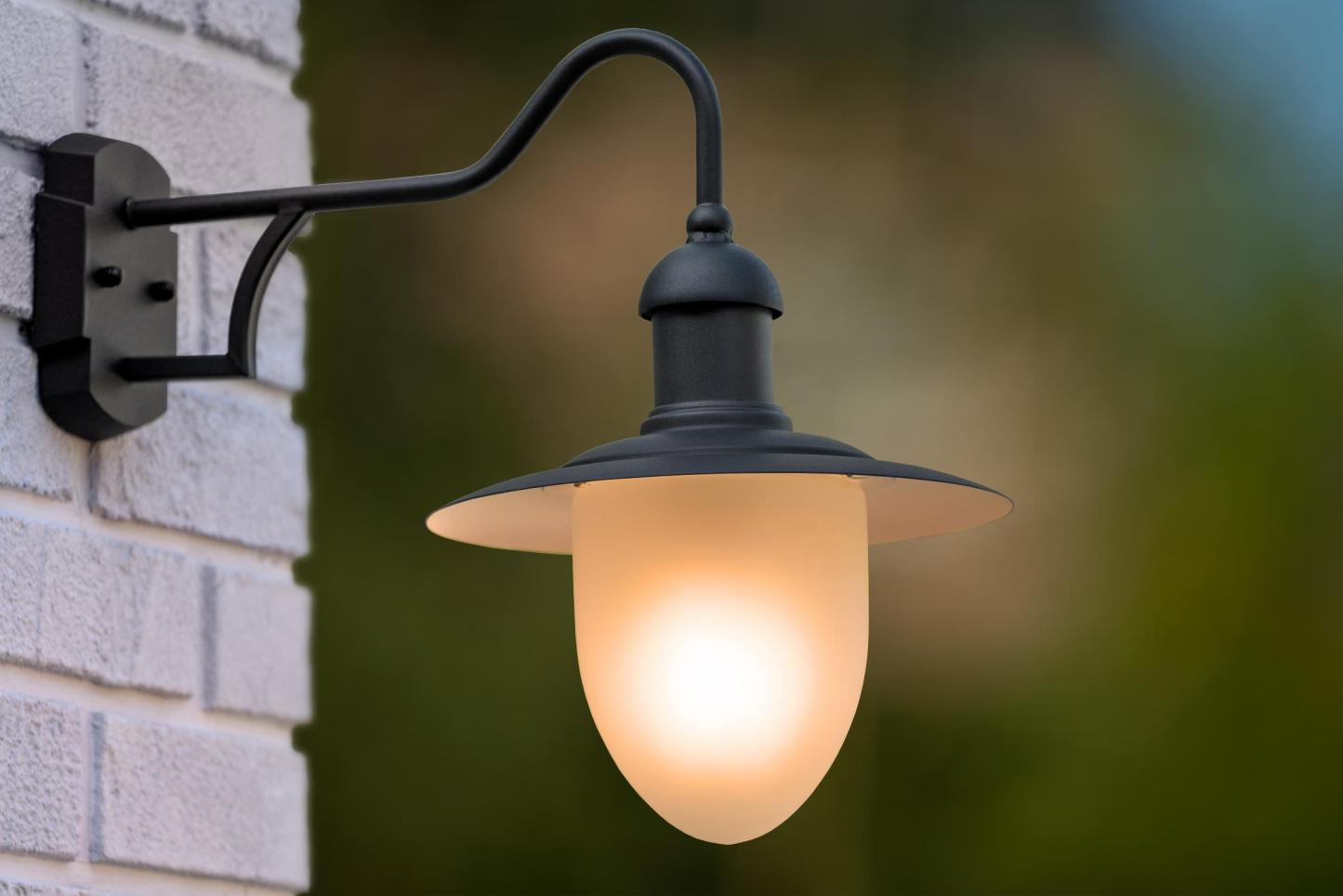 Aruba Outdoor Lights - Matt Black/Opal