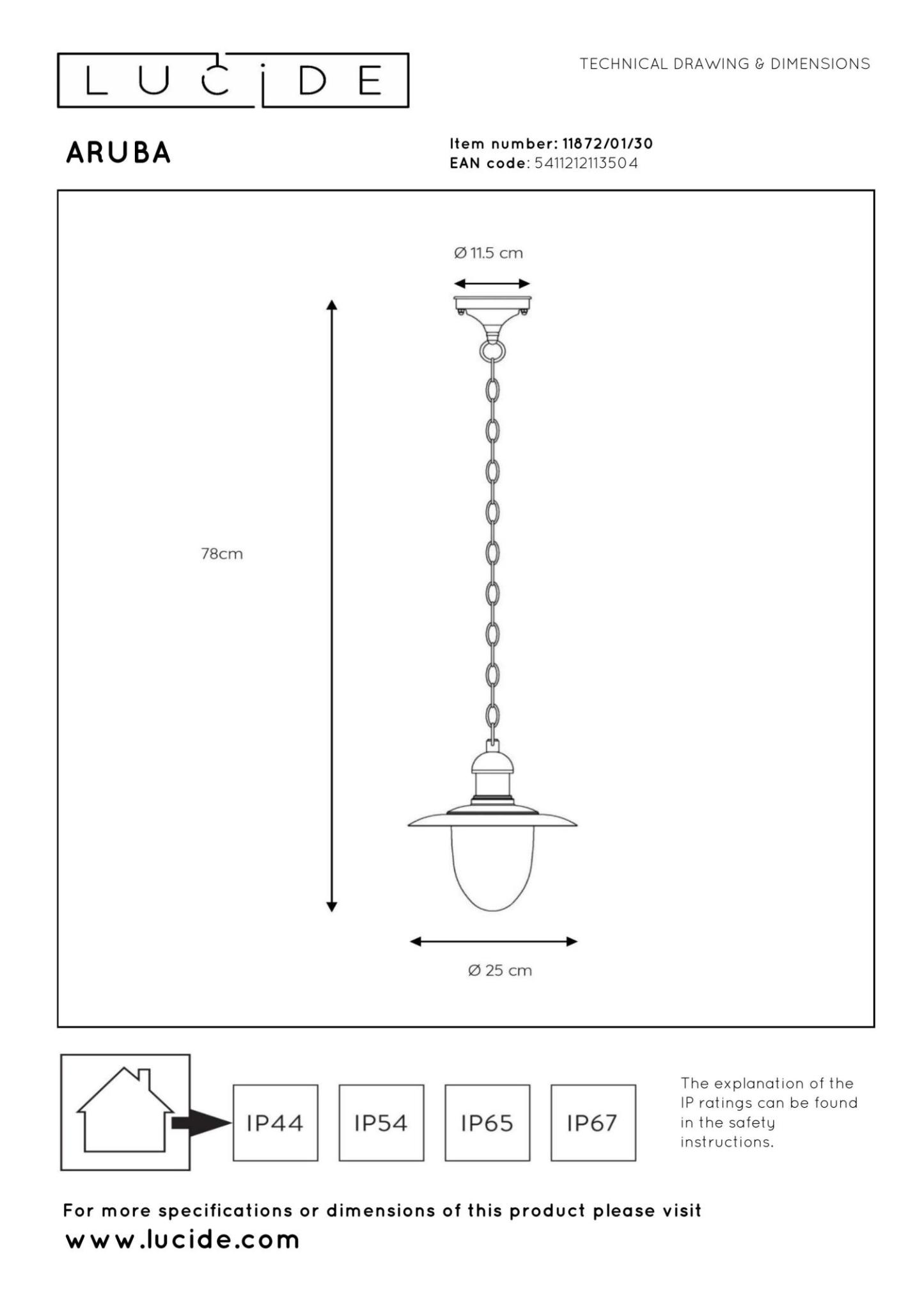 Aruba Outdoor Lights - Matt Black/Opal