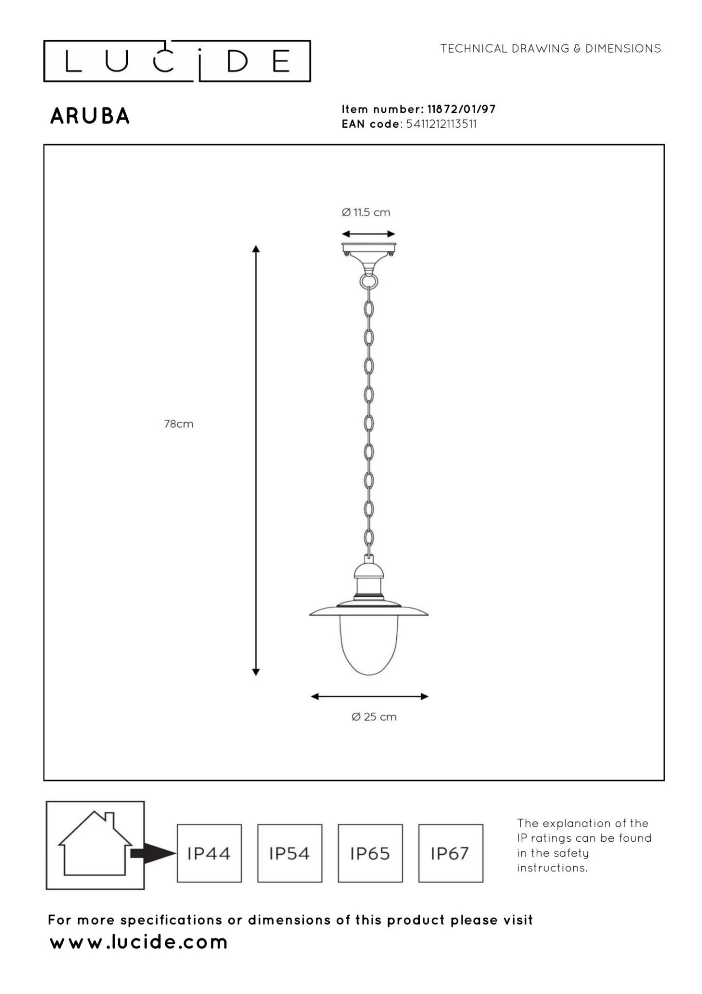 Aruba Outdoor Lights - Matt Black/Opal