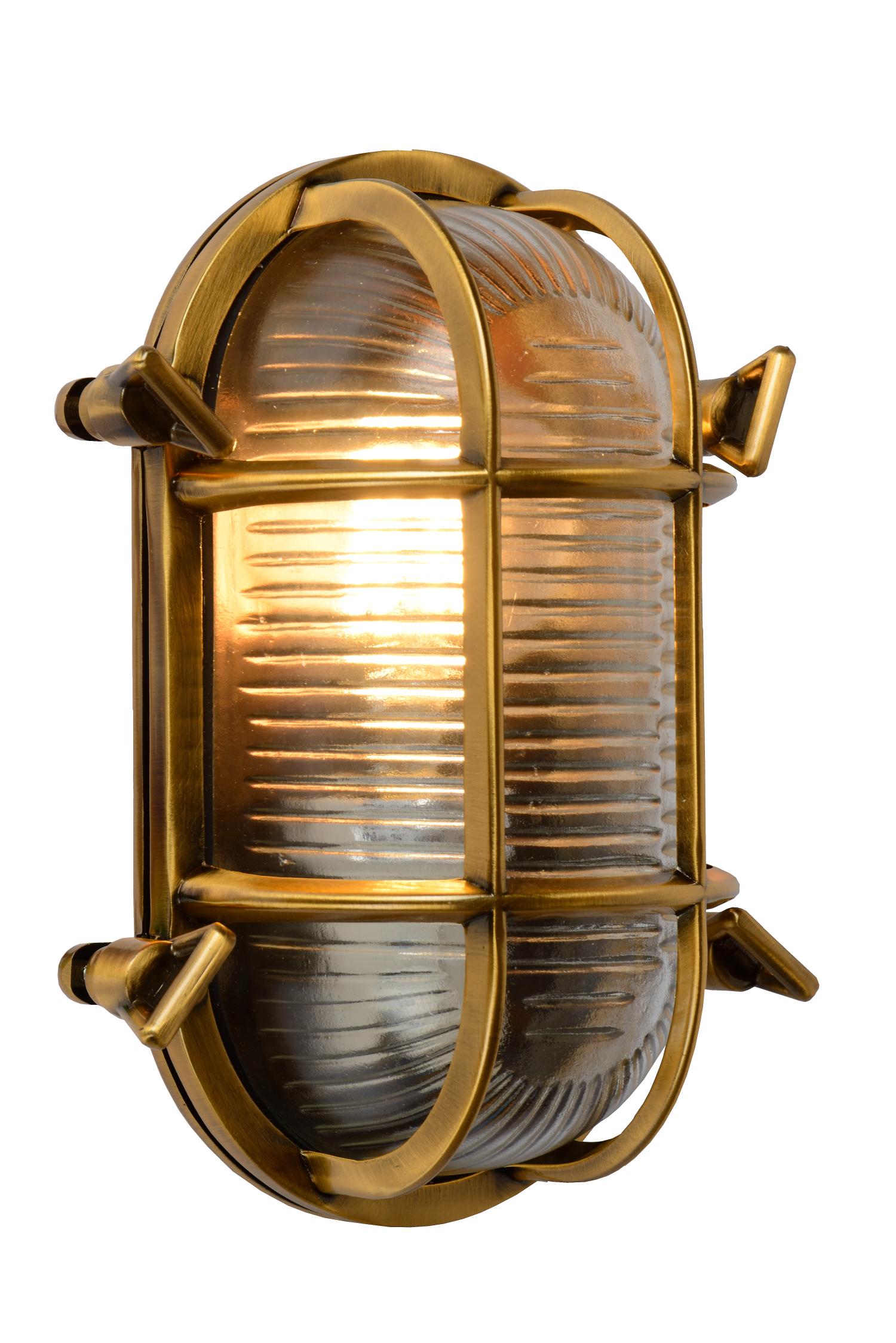 Dudley Outdoor Lights - Brushed Brass/Bevelled Glass
