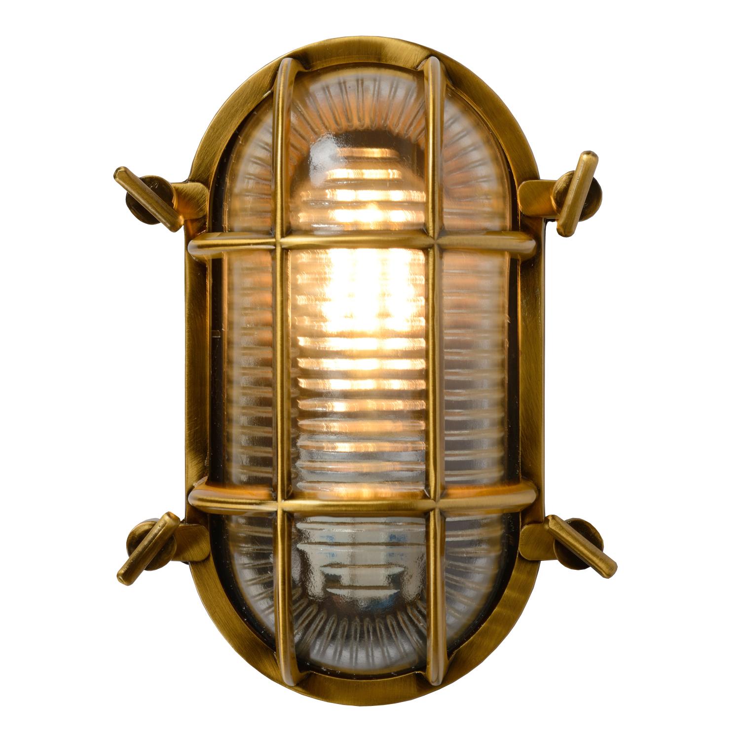 Dudley Outdoor Lights - Brushed Brass/Bevelled Glass