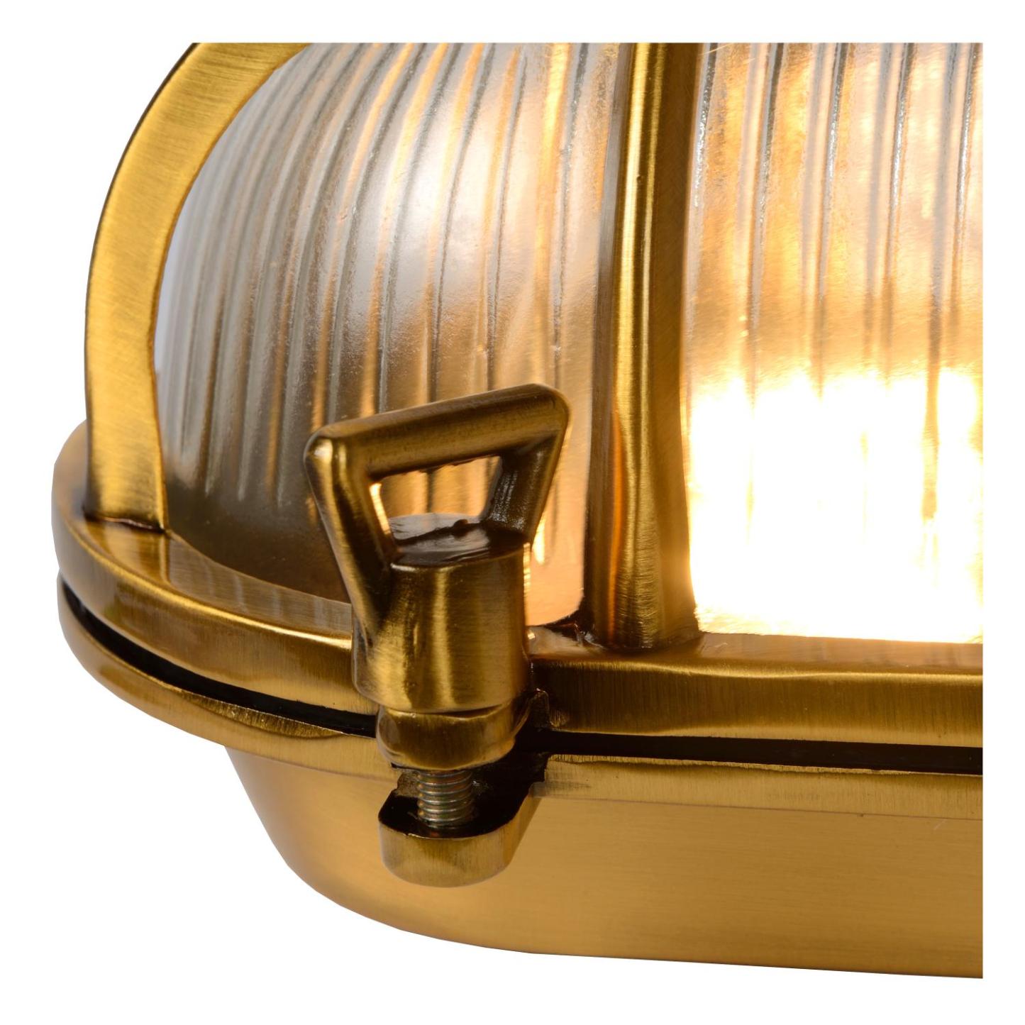 Dudley Outdoor Lights - Brushed Brass/Bevelled Glass