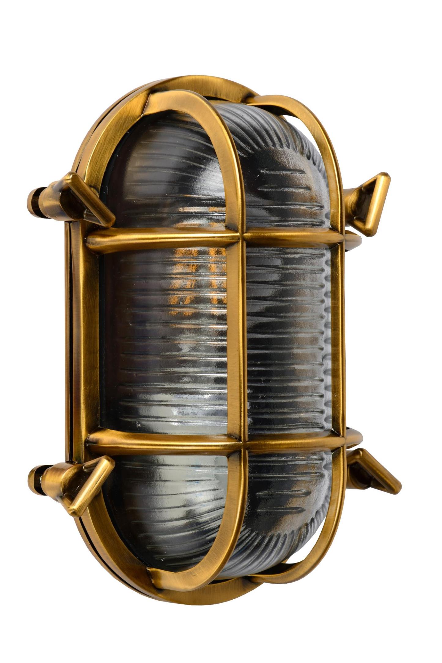 Dudley Outdoor Lights - Brushed Brass/Bevelled Glass