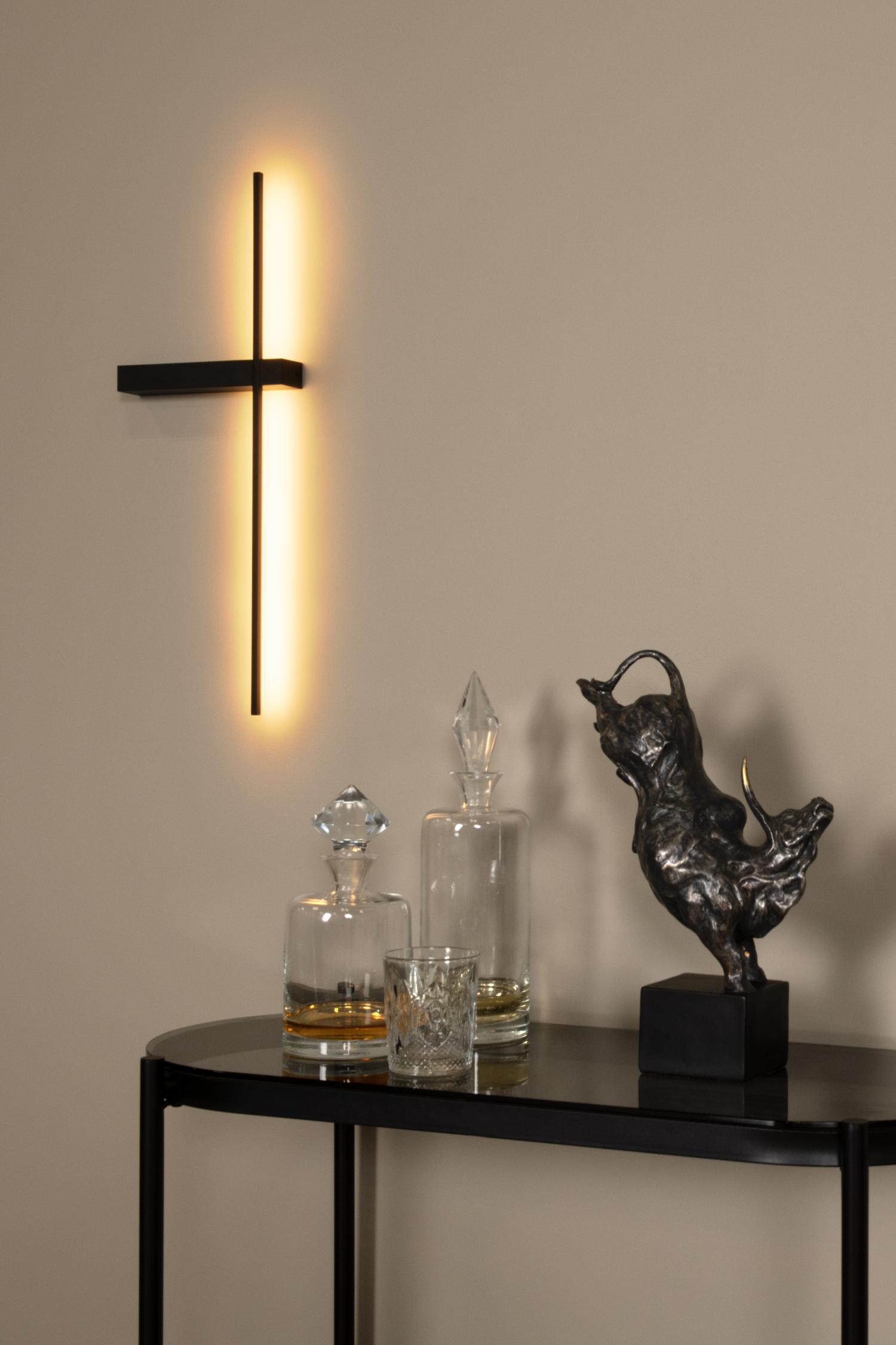 Segin Wall Lights - Matt Black/Opal